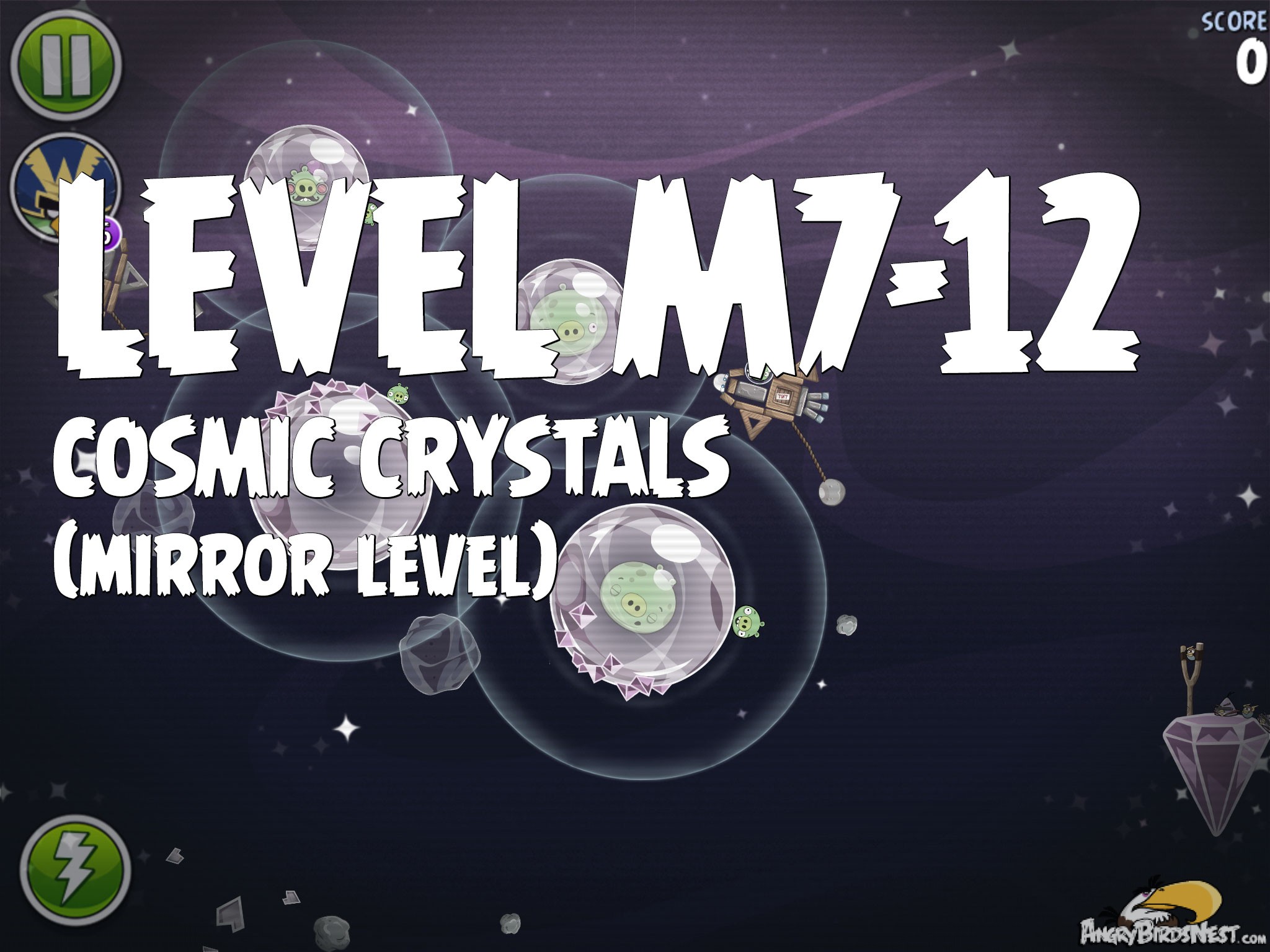 Angry Birds Space Cosmic Crystals Level M7-12
