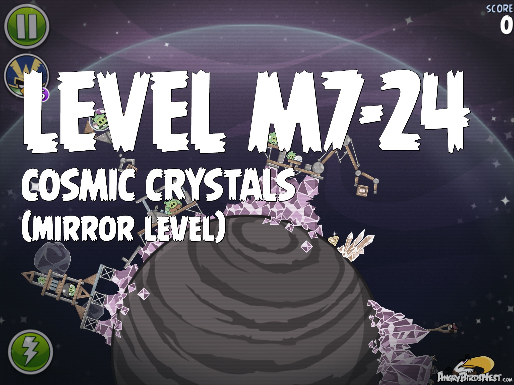 Angry Birds Space Cosmic Crystals Level M7-24