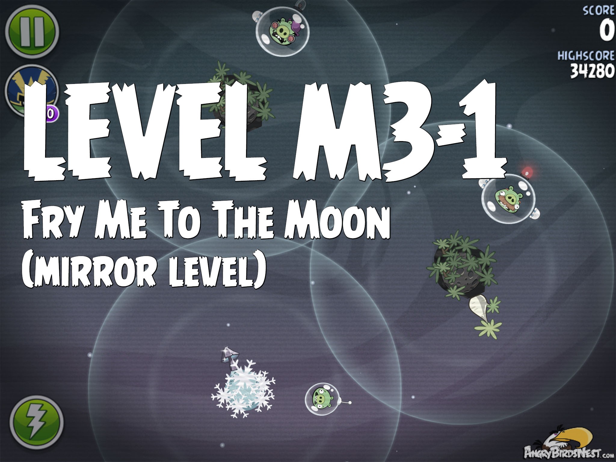 Angry Birds Space Fry Me To The Moon Mirror Level M3-1