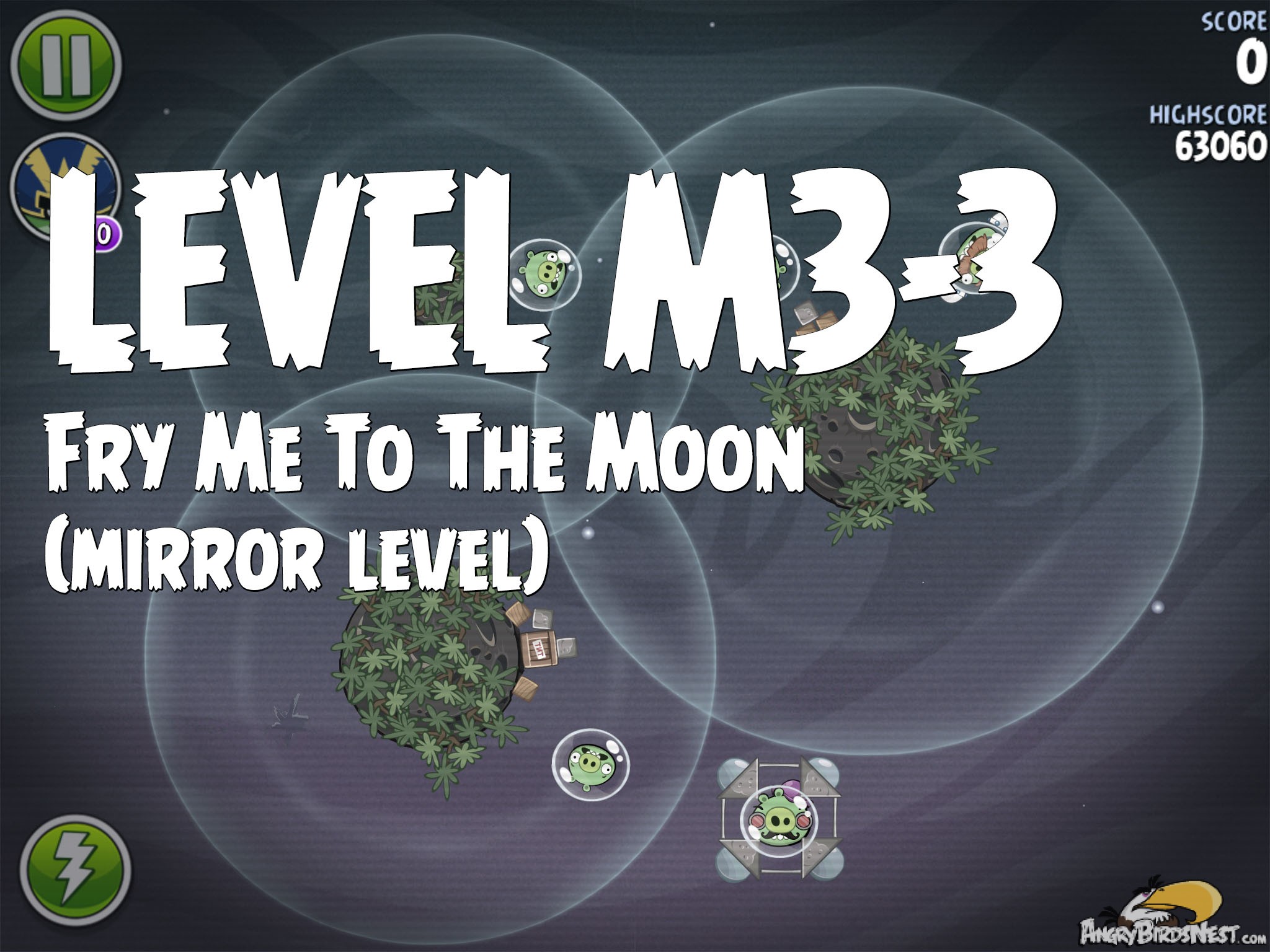 Angry Birds Space Fry Me To The Moon Mirror Level M3-3