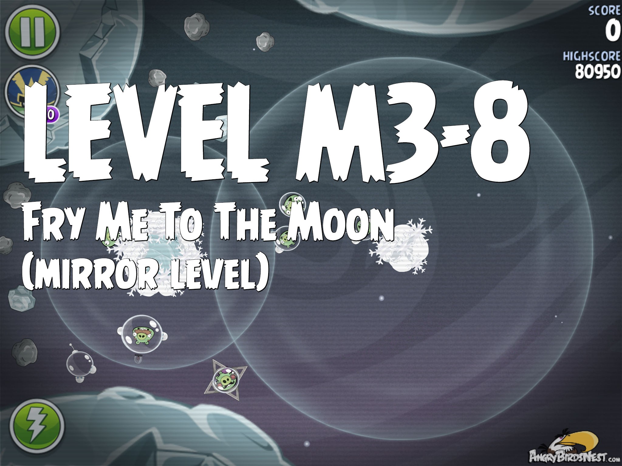 Angry Birds Space Fry Me To The Moon Mirror Level M3-8