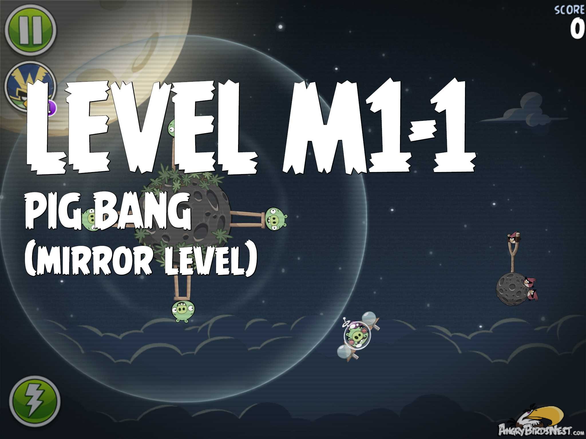 Angry Birds Space Pig Bang Level M1-1