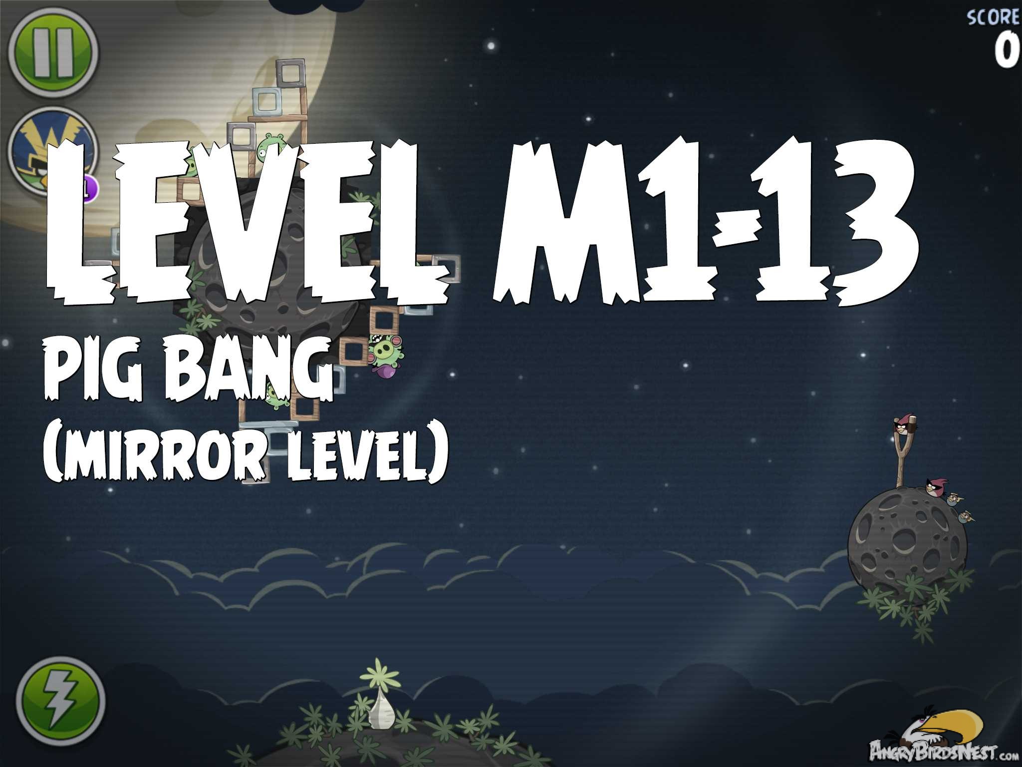 Angry Birds Space Pig Bang Level M1-13