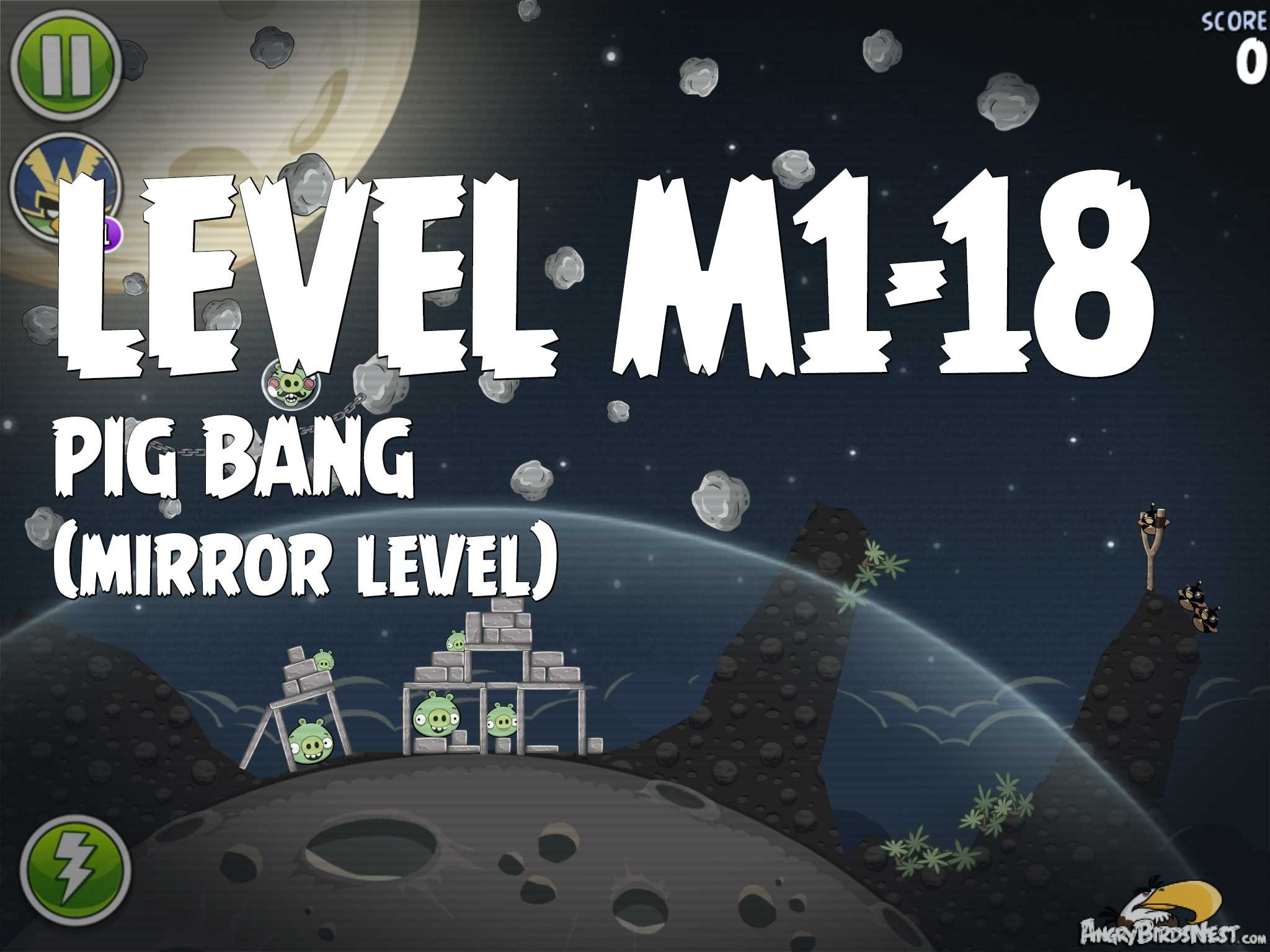 Angry Birds Space Pig Bang Level M1-18