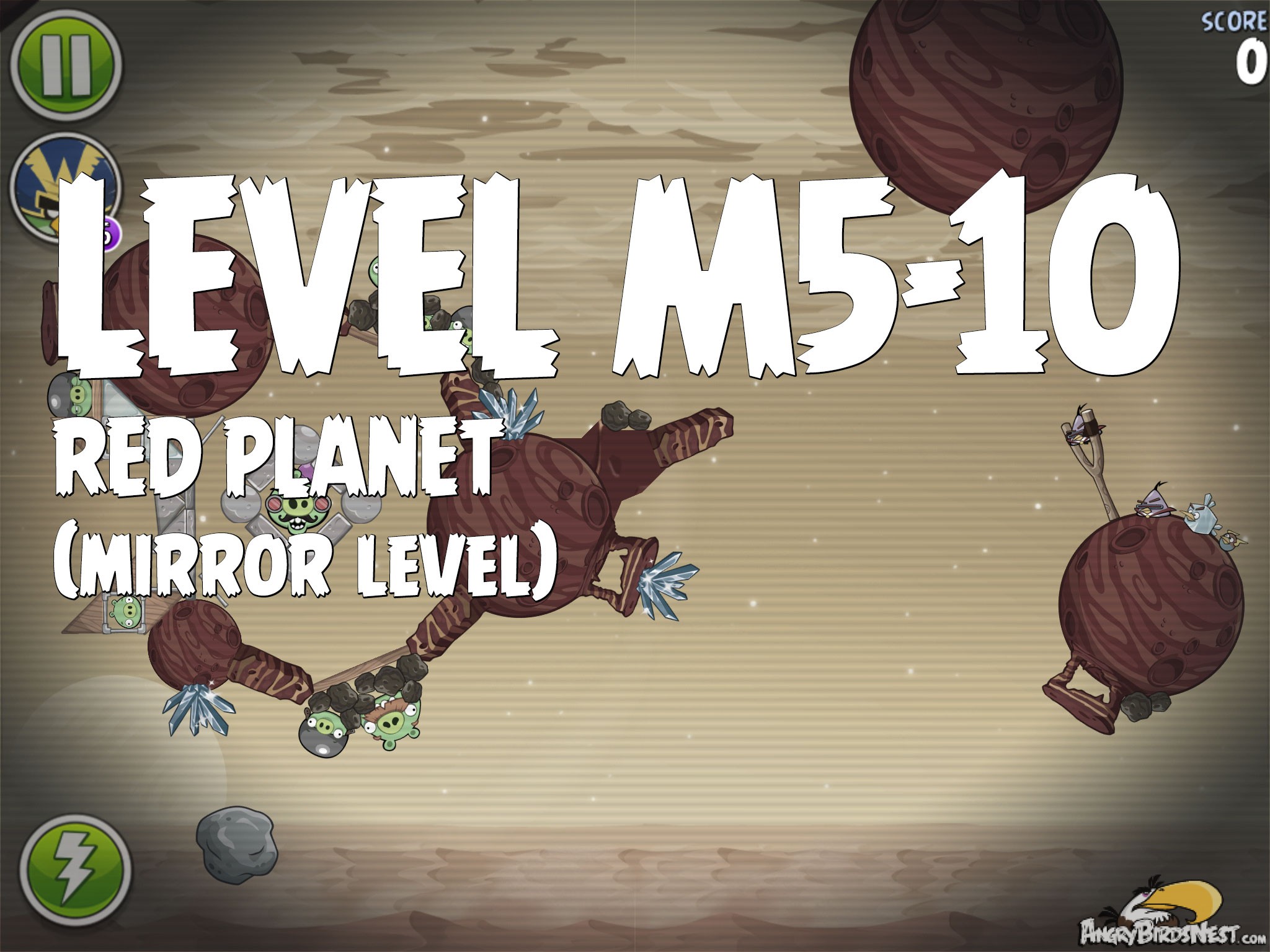 Angry Birds Space Red Planet Level M5-10