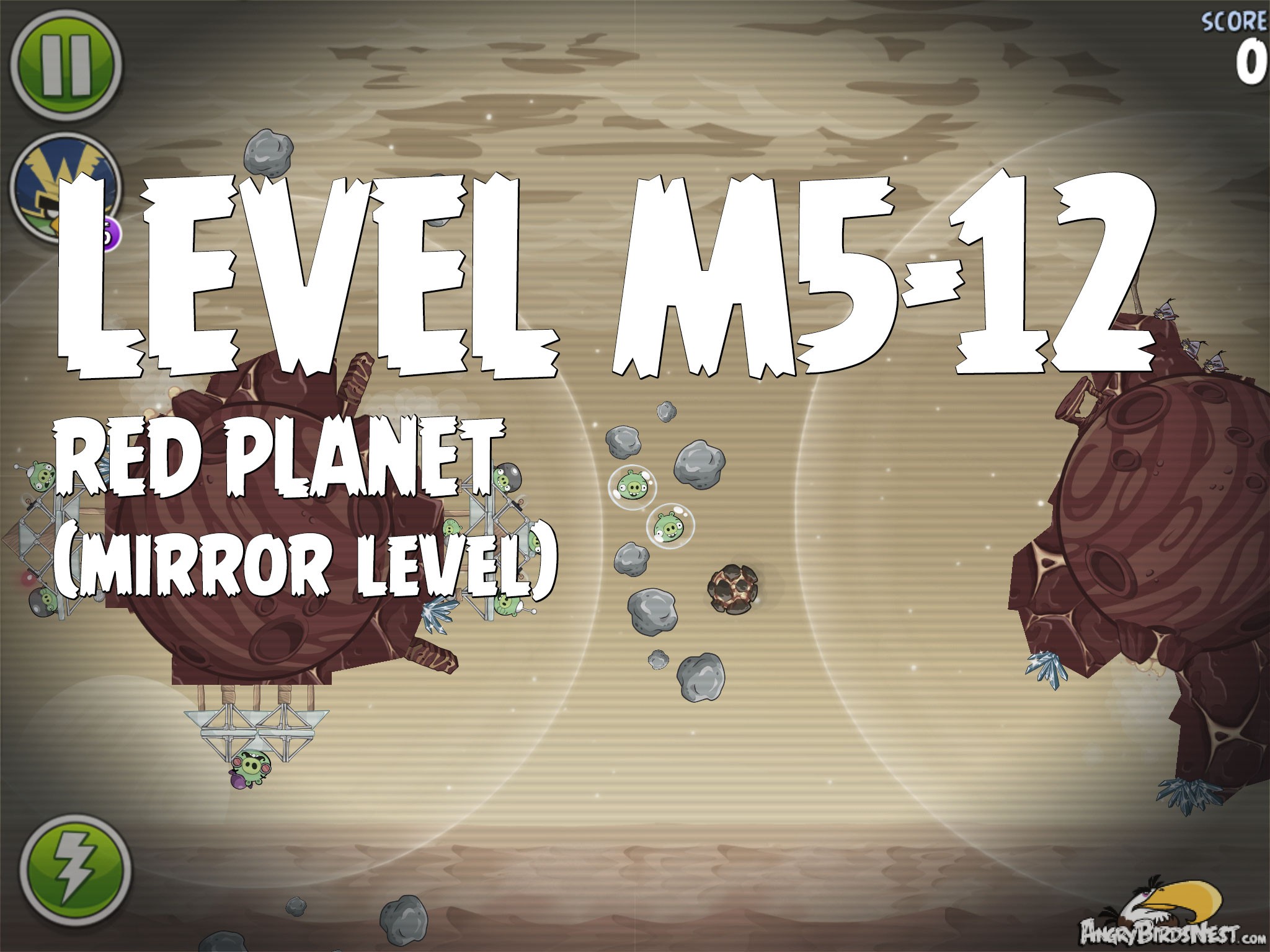 Angry Birds Space Red Planet Level M5-12