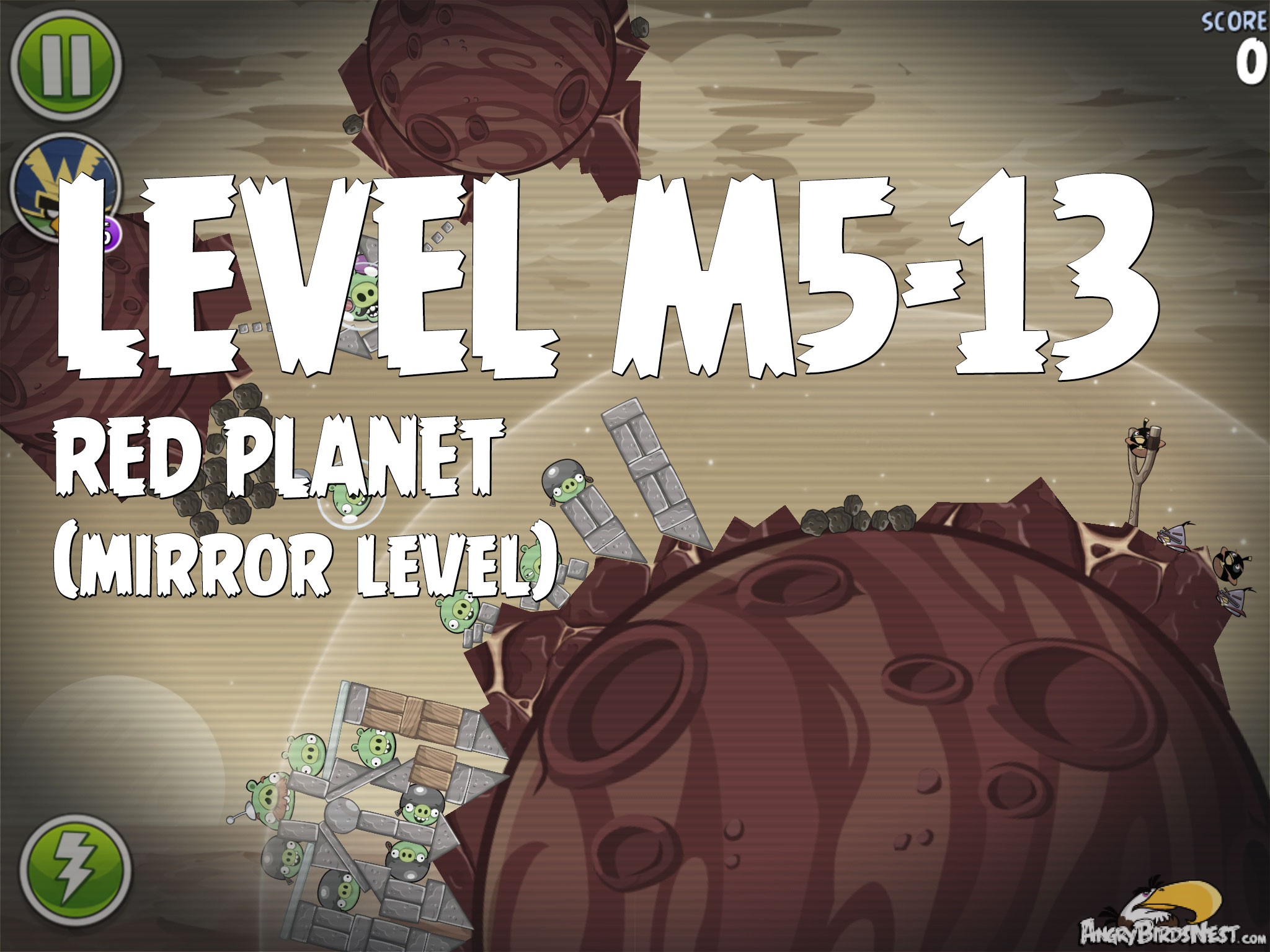 Angry Birds Space Red Planet Level M5-13