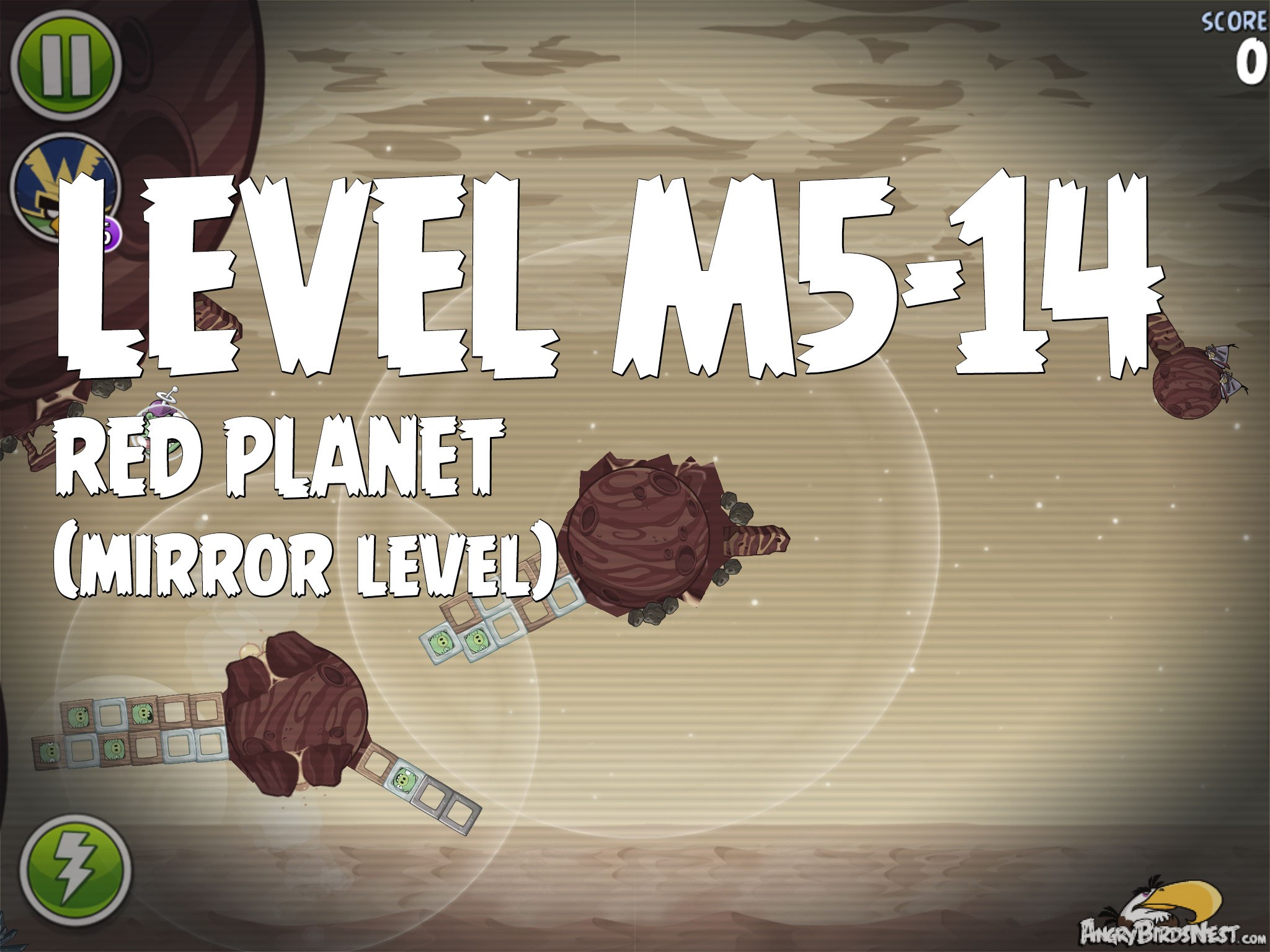 Angry Birds Space Red Planet Level M5-14
