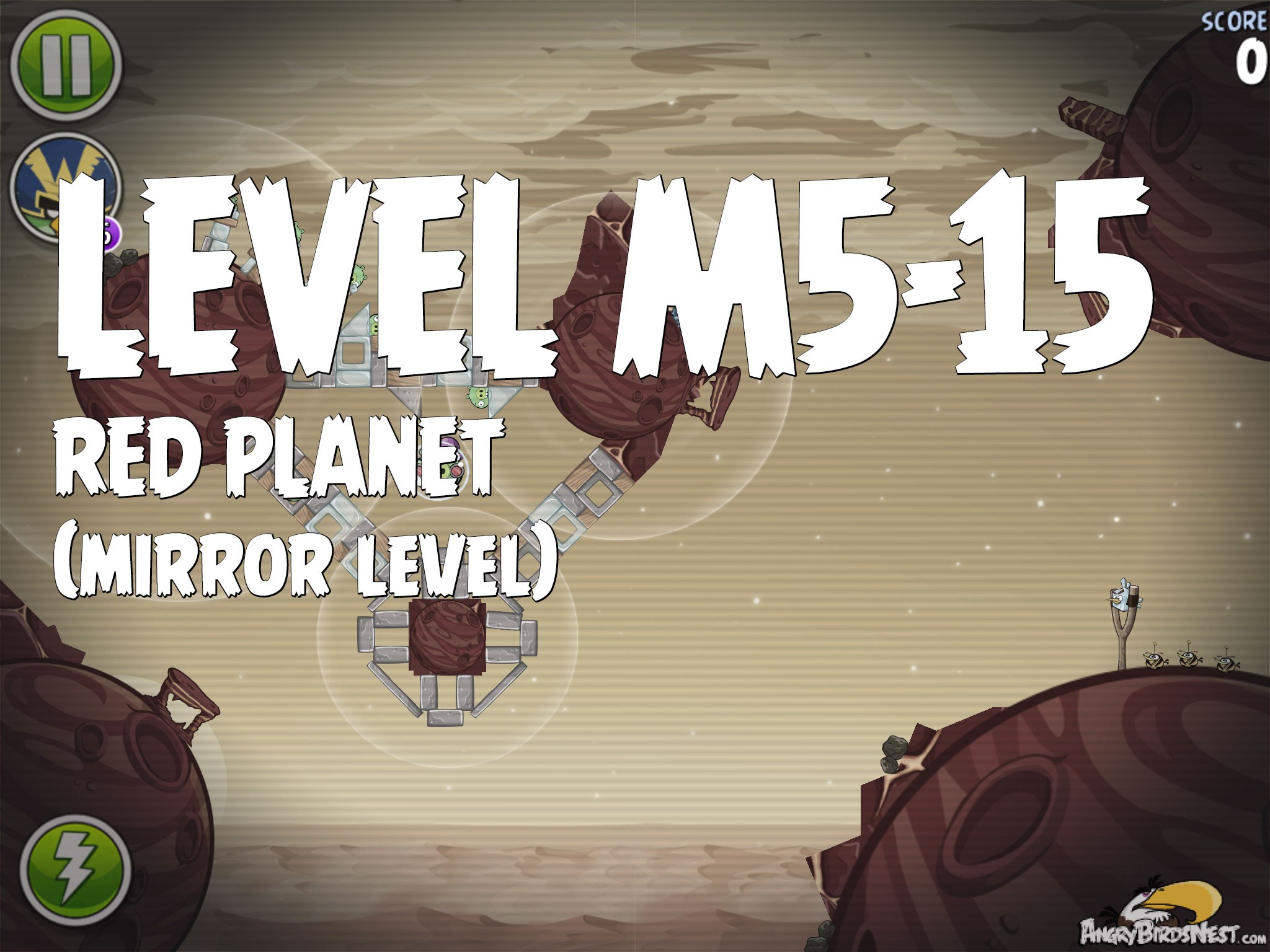 Angry Birds Space Red Planet Level M5-15
