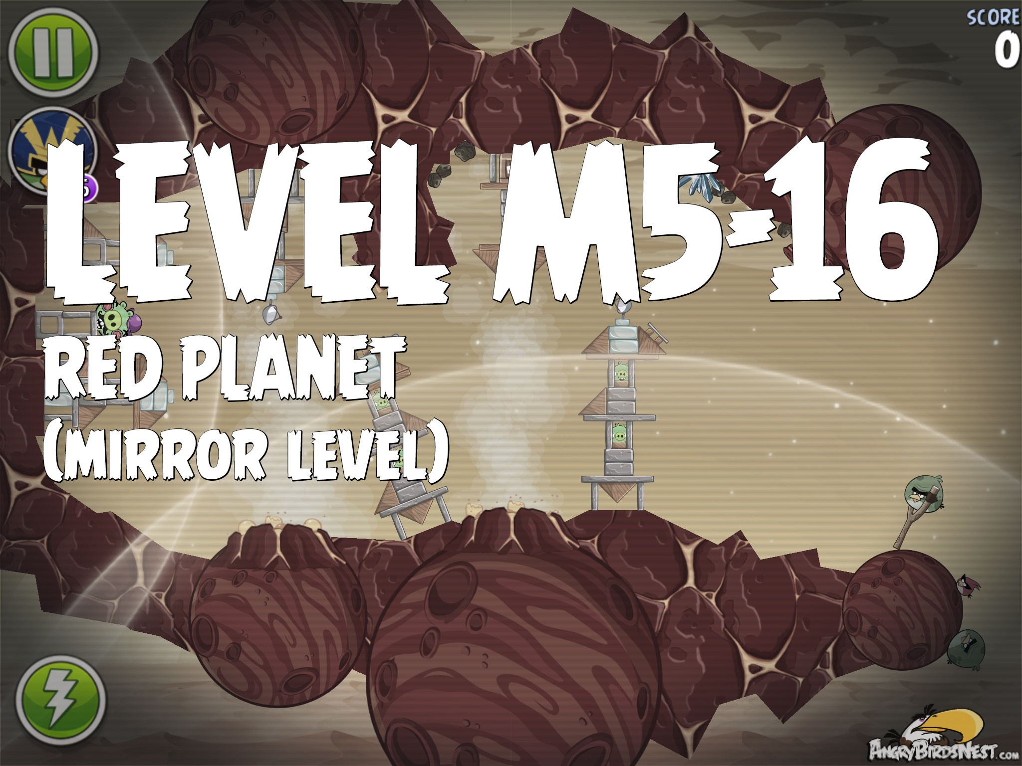 Angry Birds Space Red Planet Level M5-16