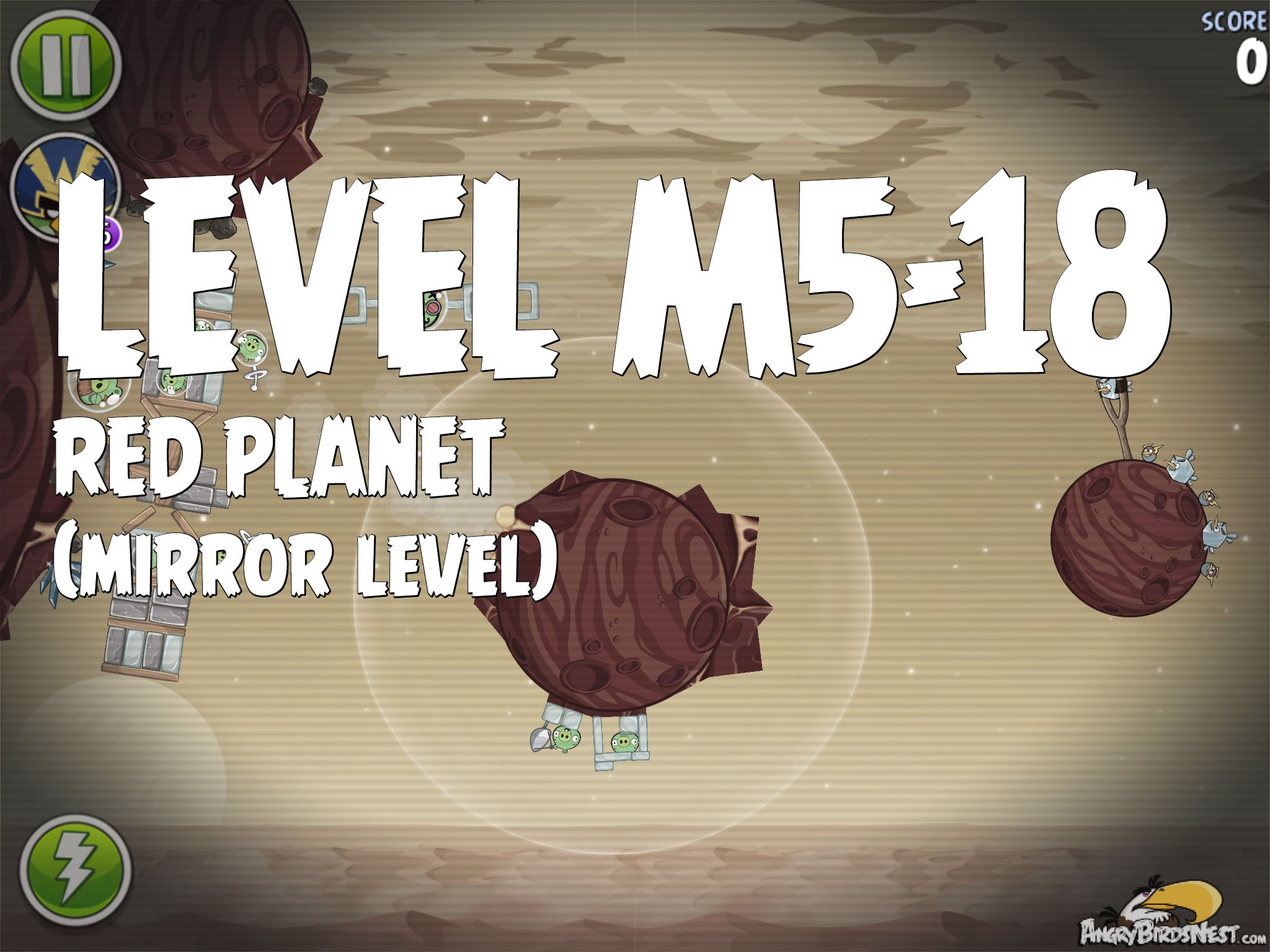 Angry Birds Space Red Planet Level M5-18