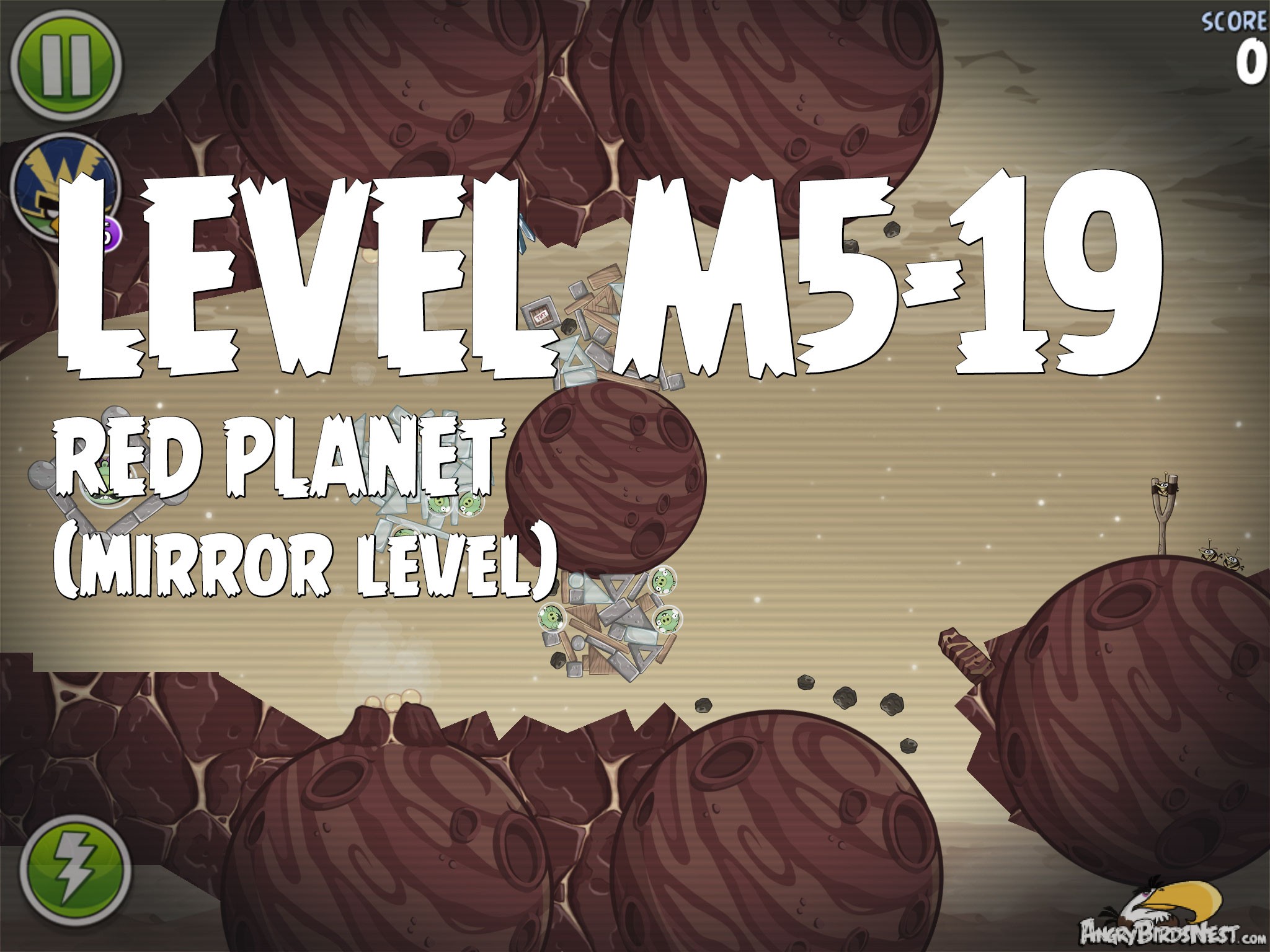 Angry Birds Space Red Planet Level M5-19
