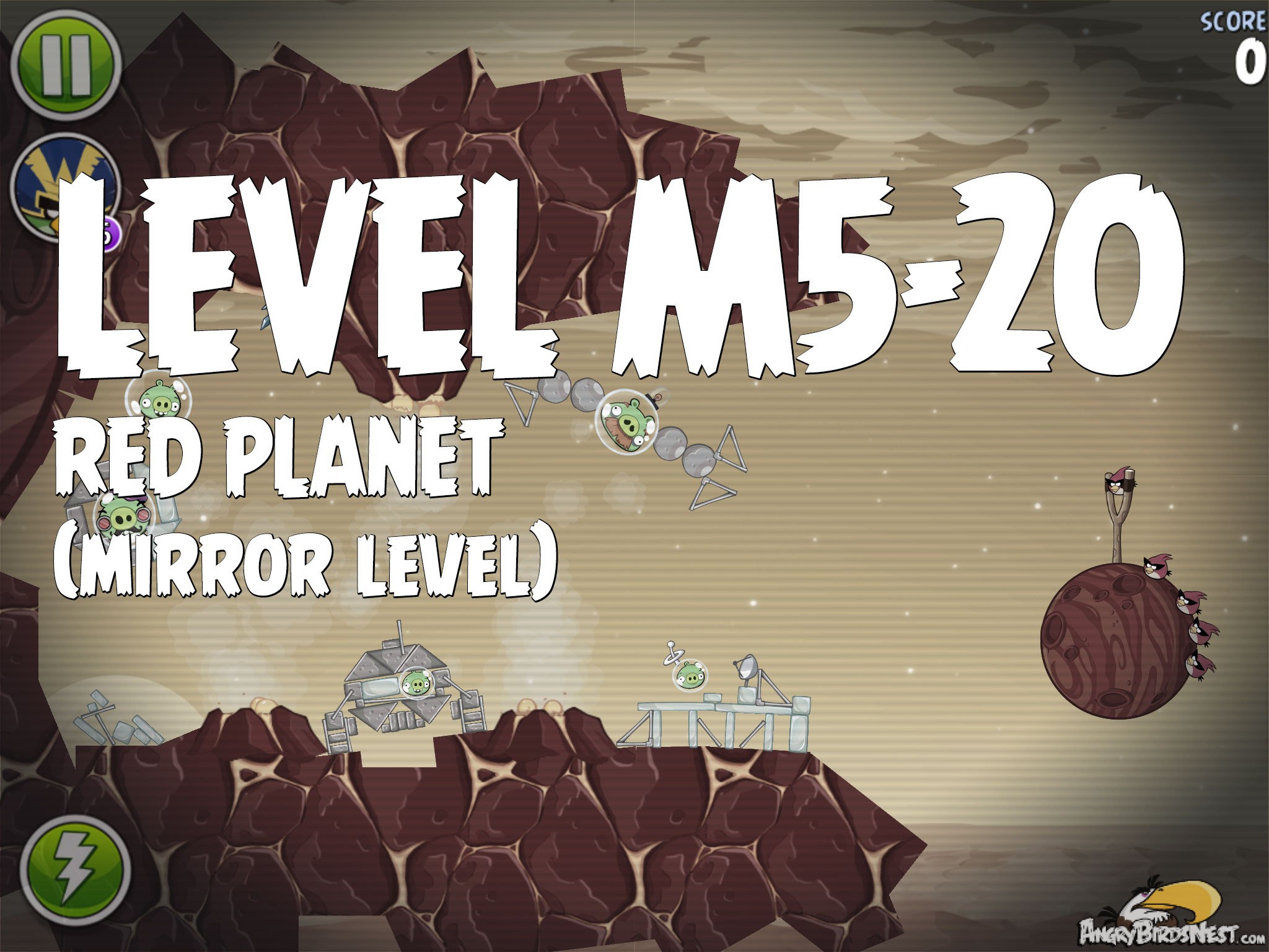 Angry Birds Space Red Planet Level M5-20