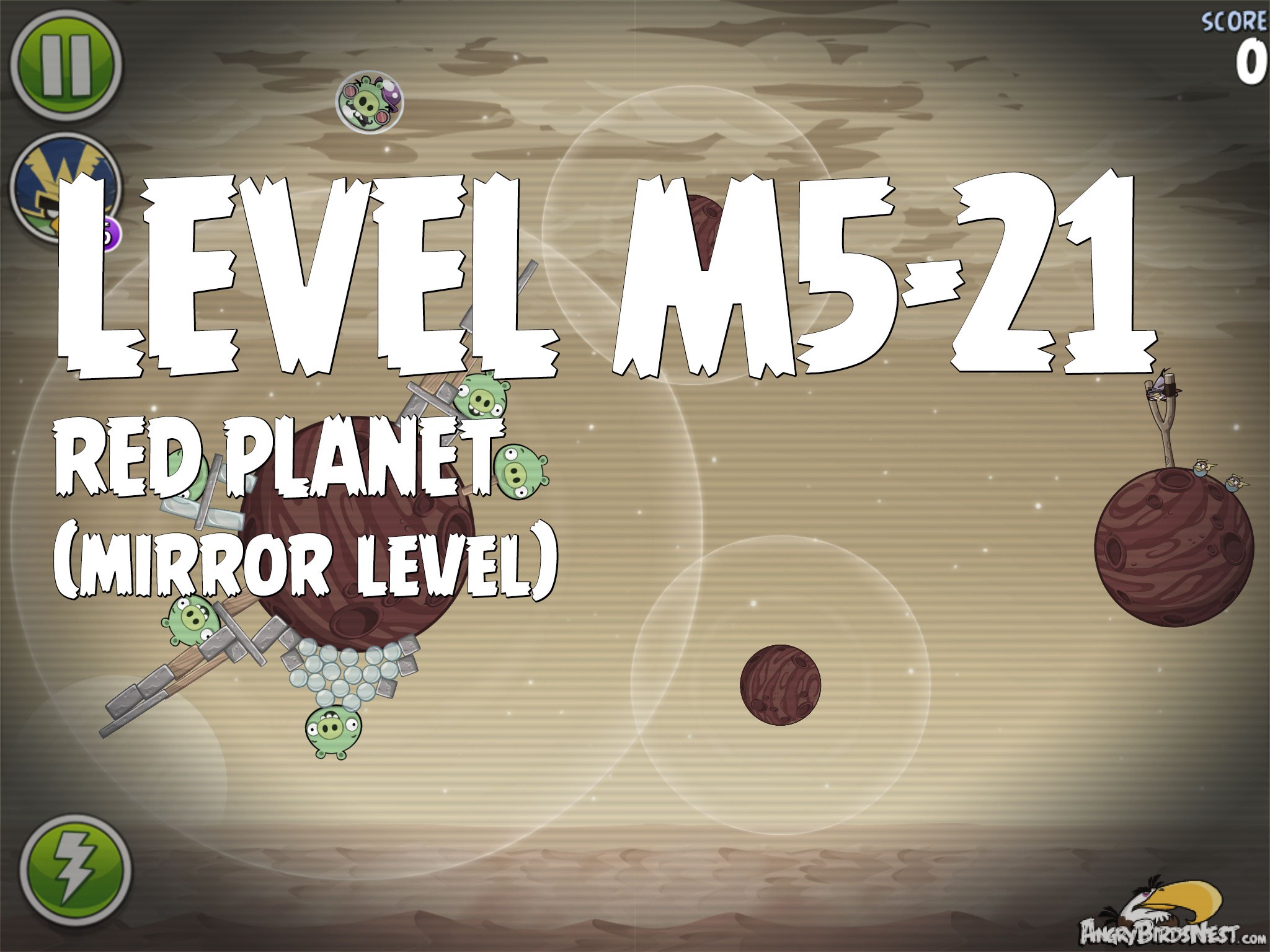 Angry Birds Space Red Planet Level M5-21