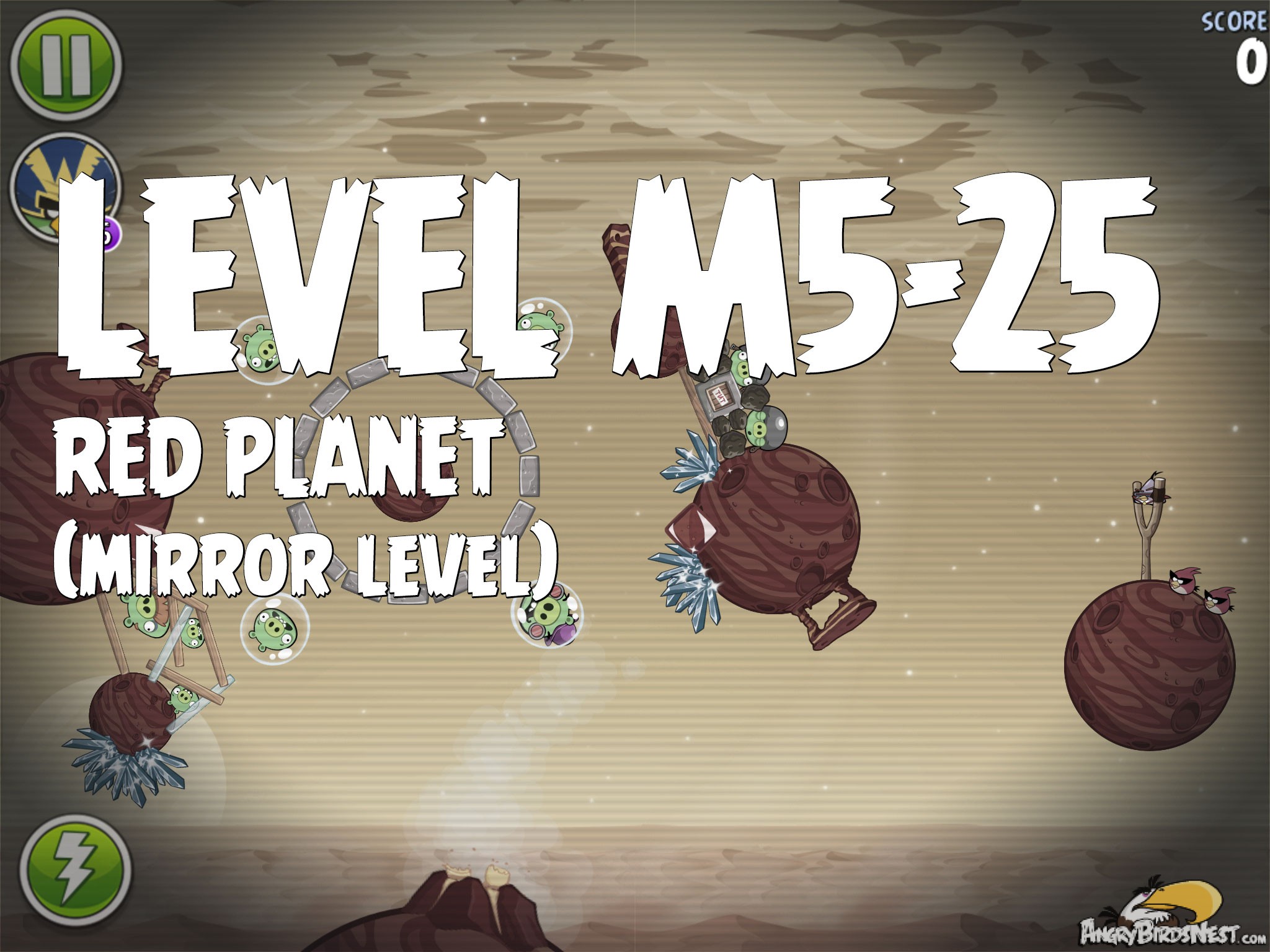 Angry Birds Space Red Planet Level M5-25