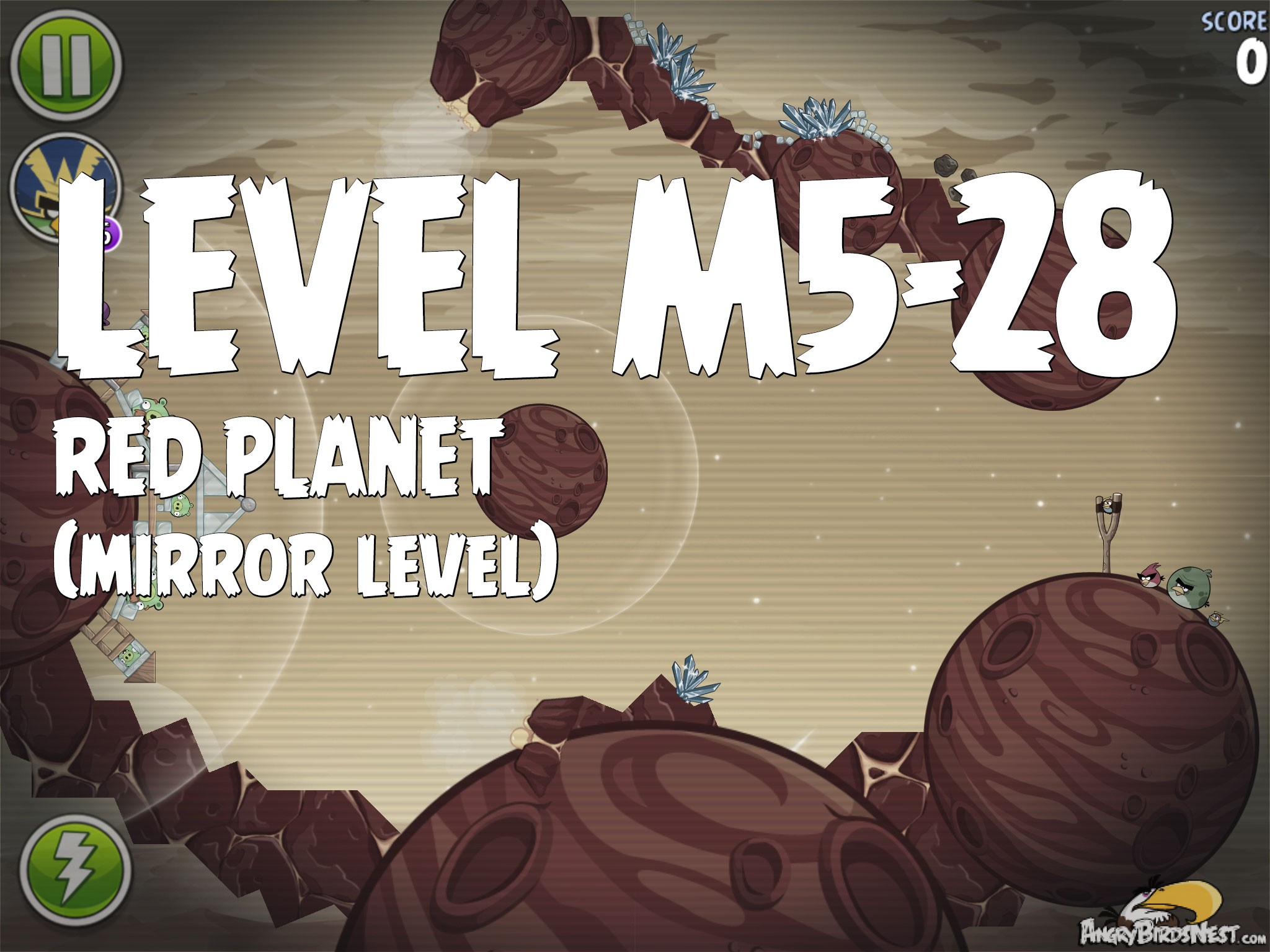Angry Birds Space Red Planet Level M5-28