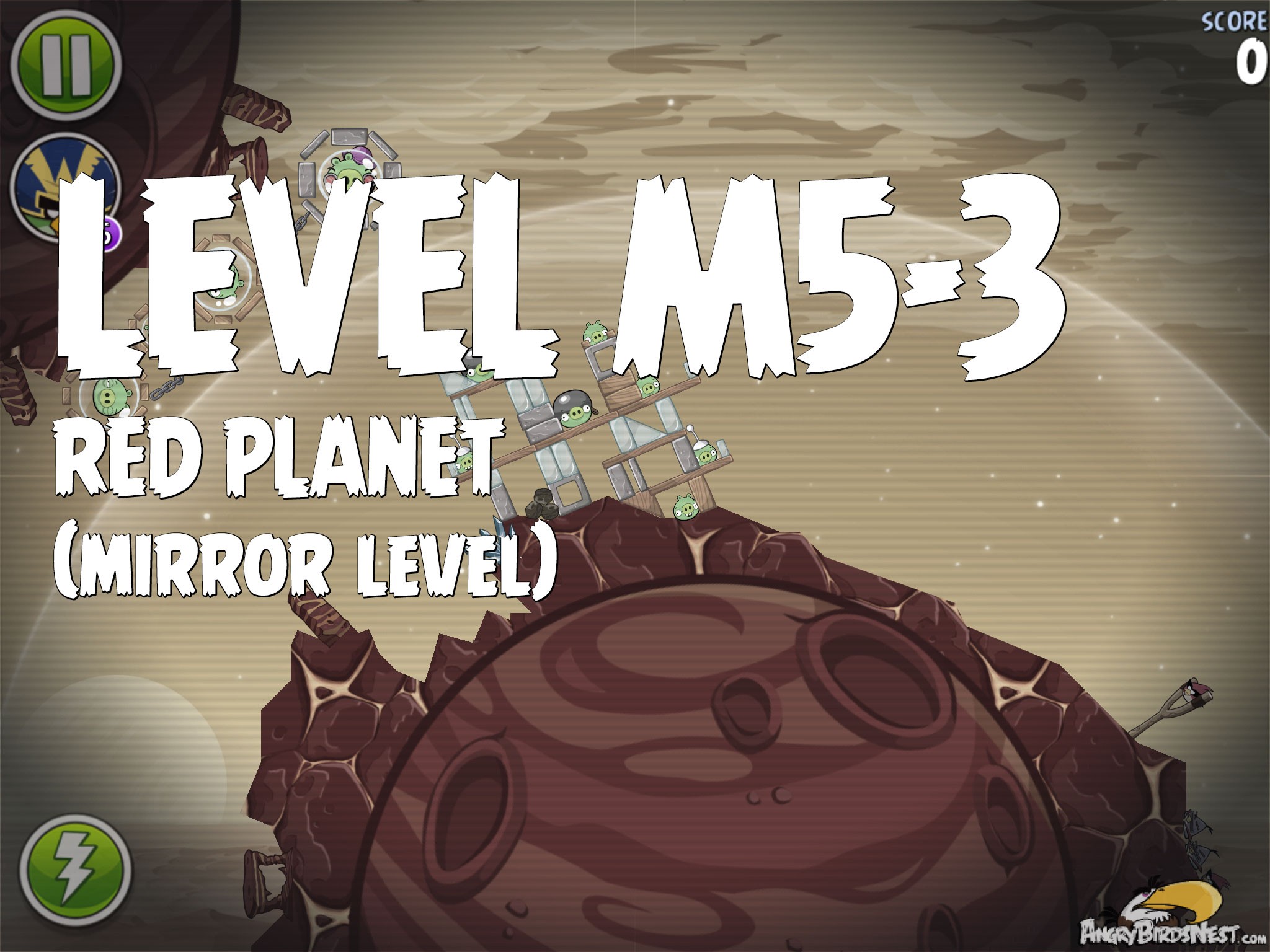 Angry Birds Space Red Planet Level M5-3