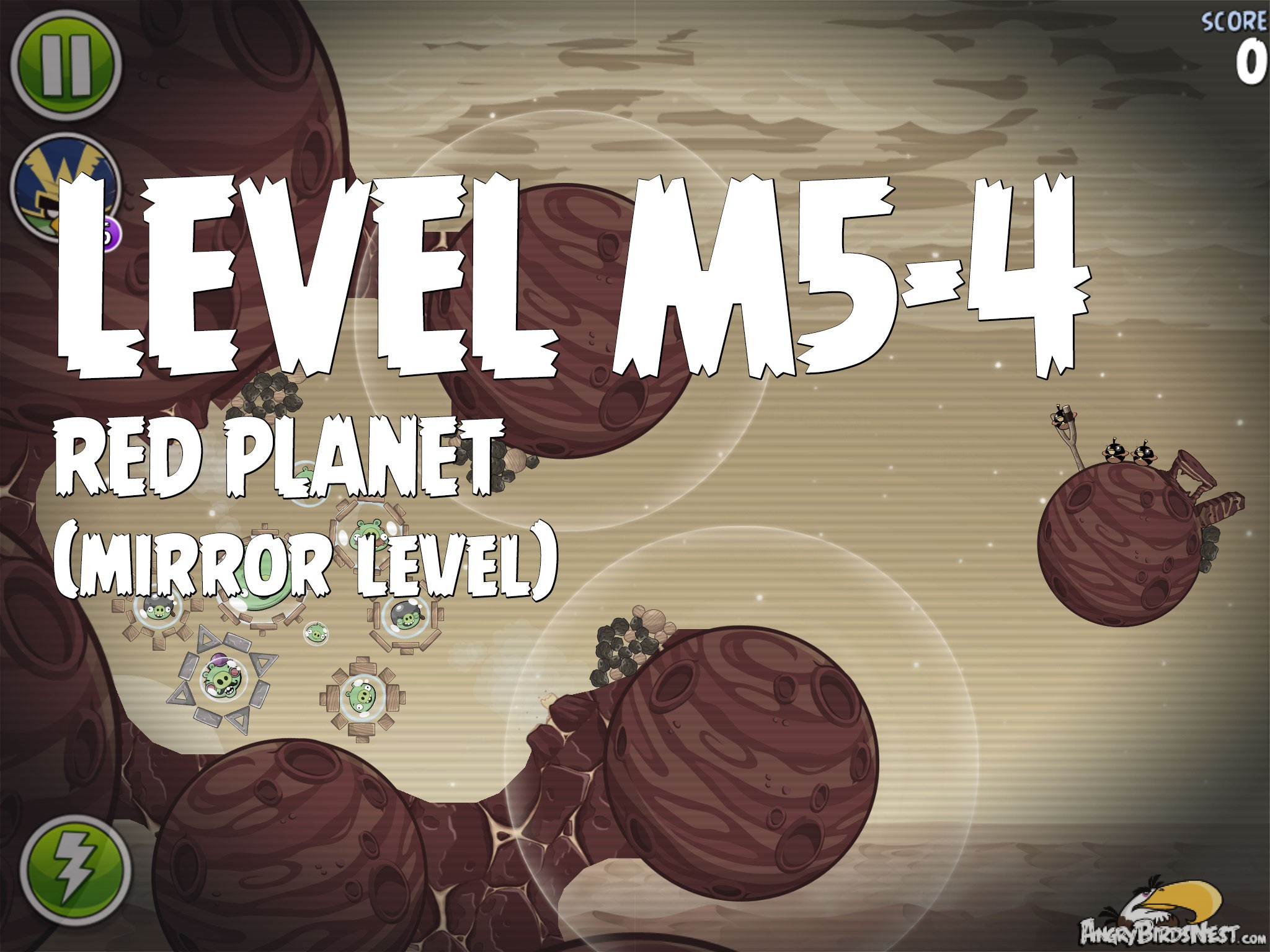 Angry Birds Space Red Planet Level M5-4