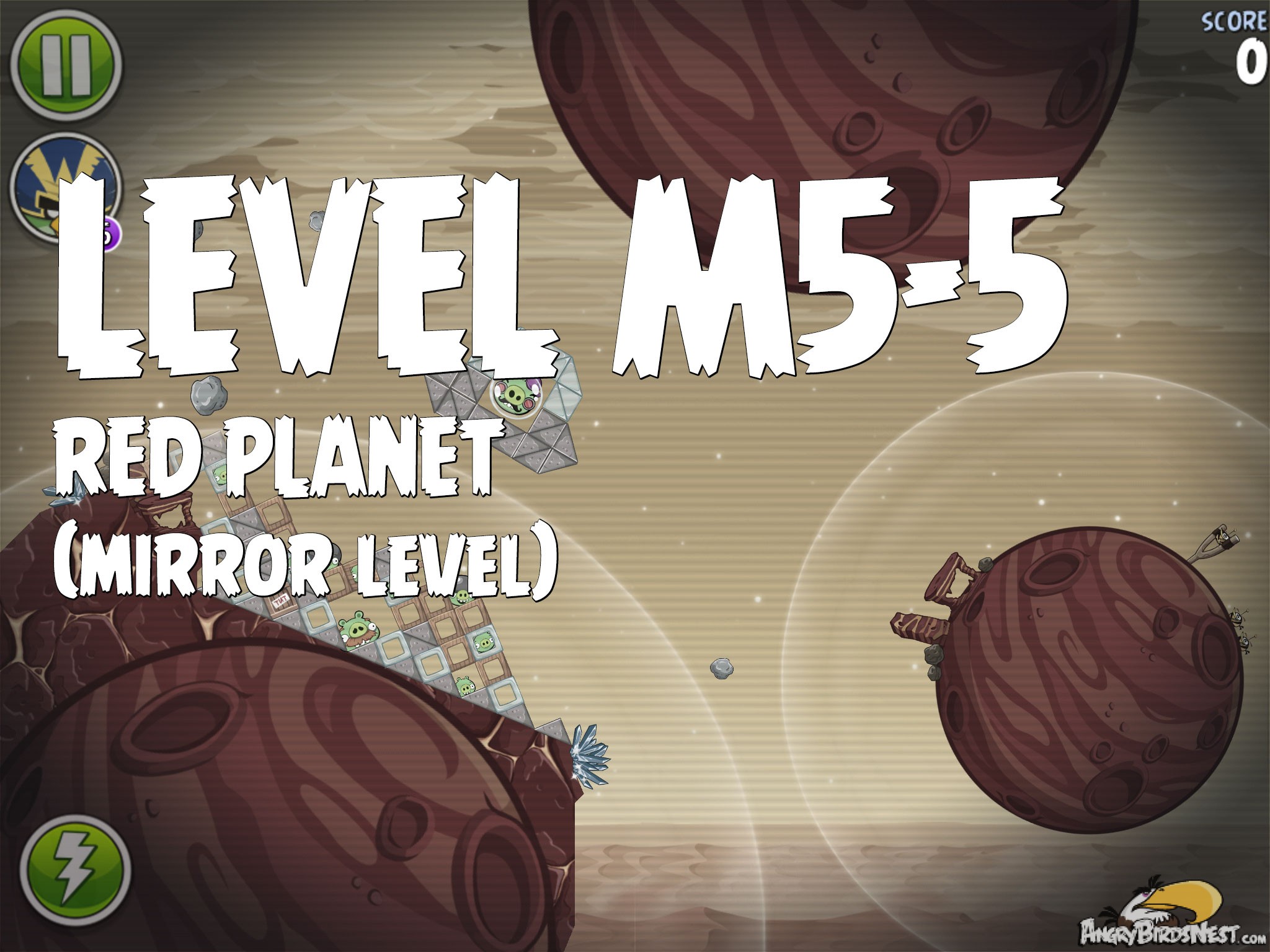 Angry Birds Space Red Planet Level M5-5