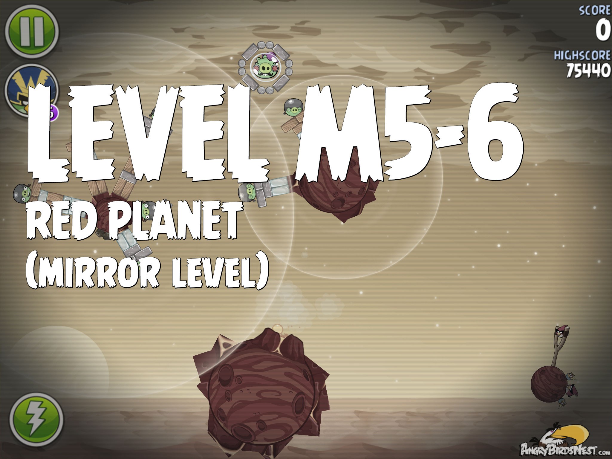 Angry Birds Space Red Planet Level M5-6