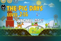 Angry Birds Seasons The Pig Days Level 2-16 Walkthrough | Windmill Day!