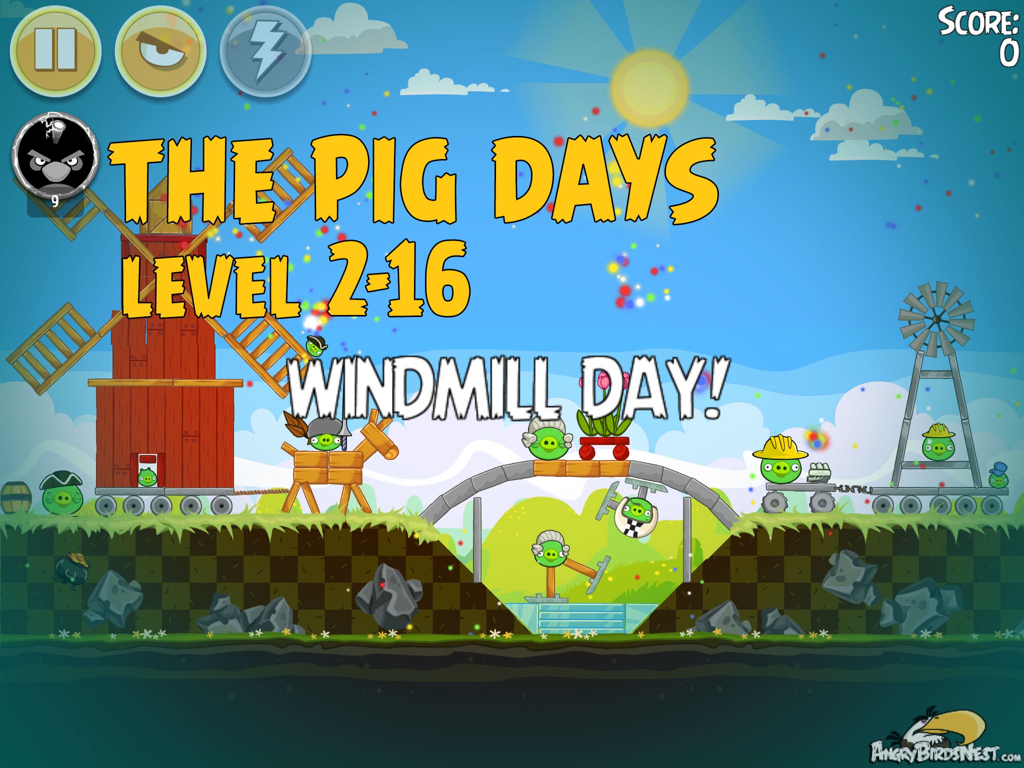 Angry Birds Seasons The Pig Days Level 2-16