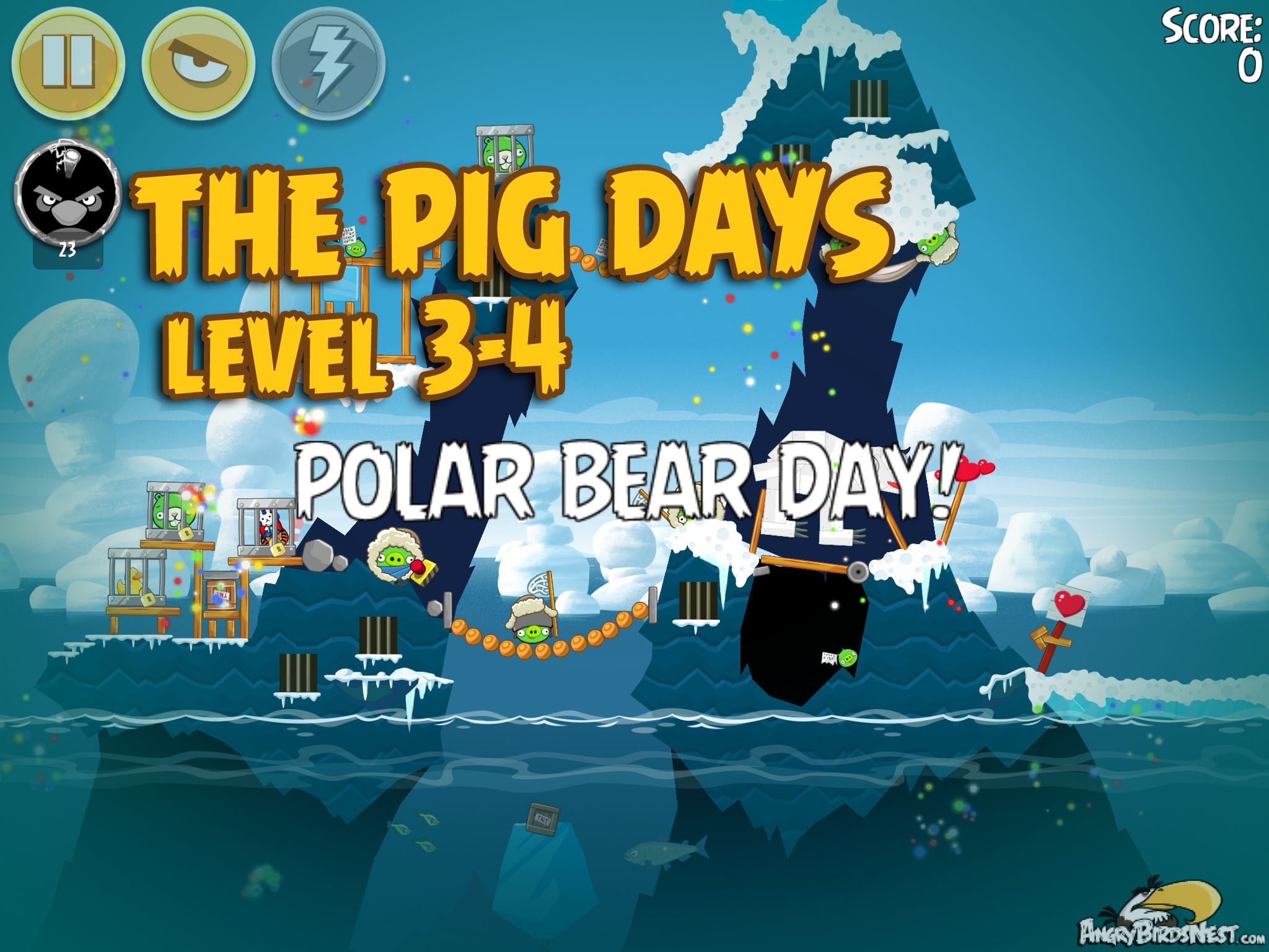 Angry Birds Seasons The Pig Days Level 3-4