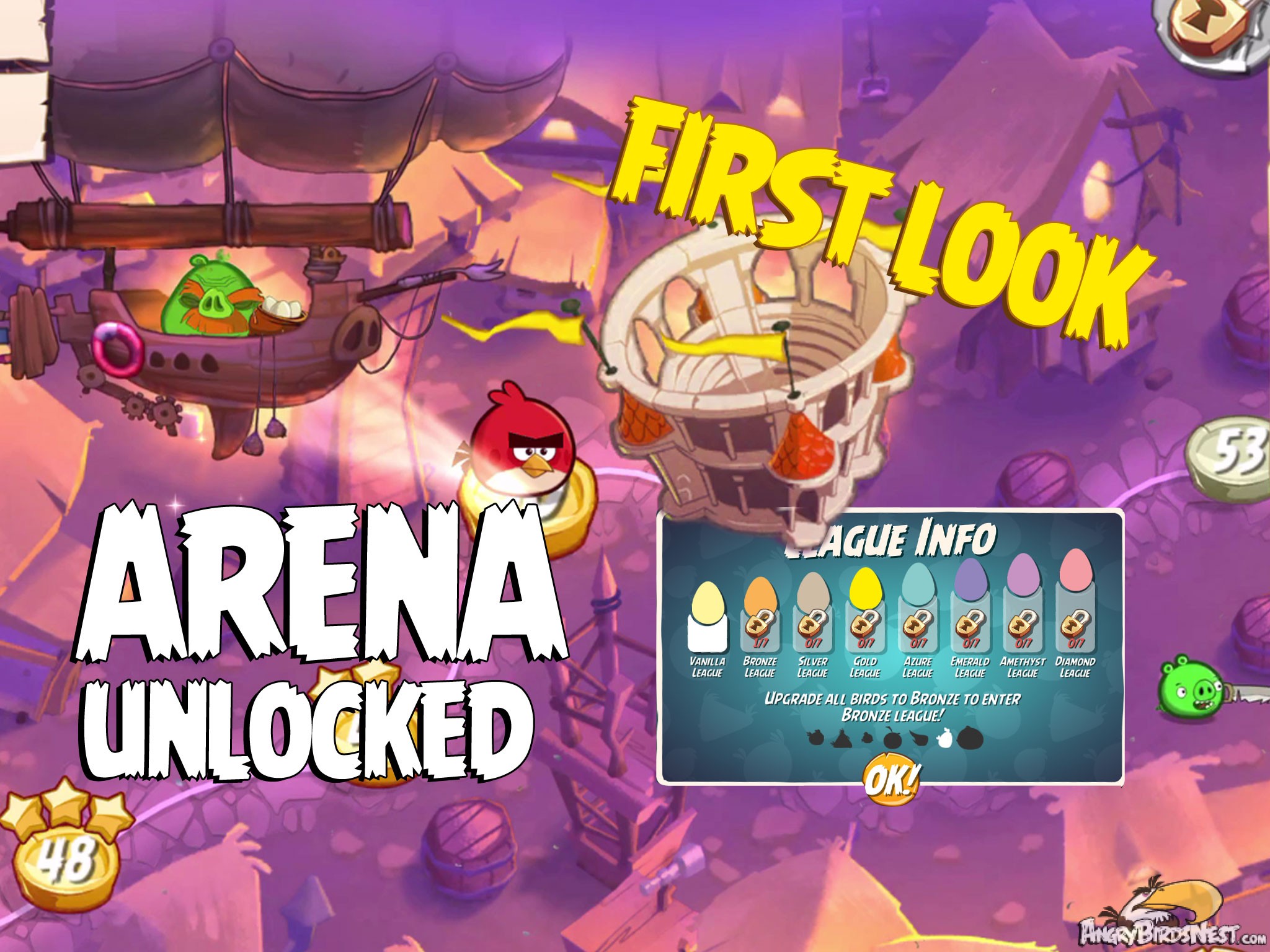 Angry Birds Under Pigstruction First Look at the Arena Tournaments Featured Image