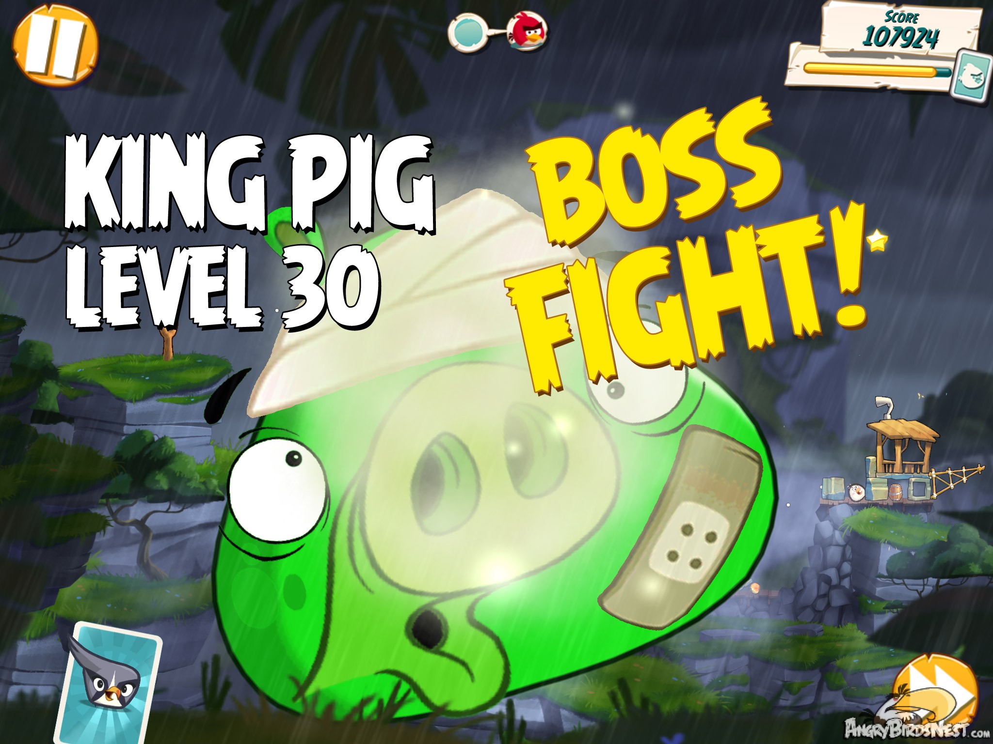 Angry Birds Under Pigstruction Level 30 King Pig Boss Fight