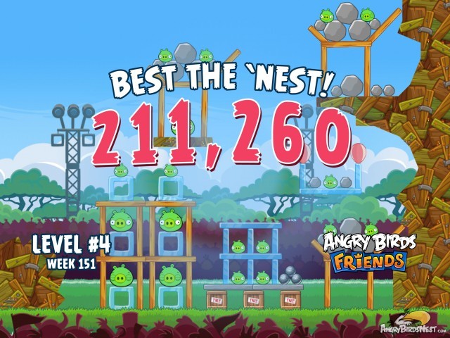 Angry Birds Friends Best the Nest Week 151 Level 4
