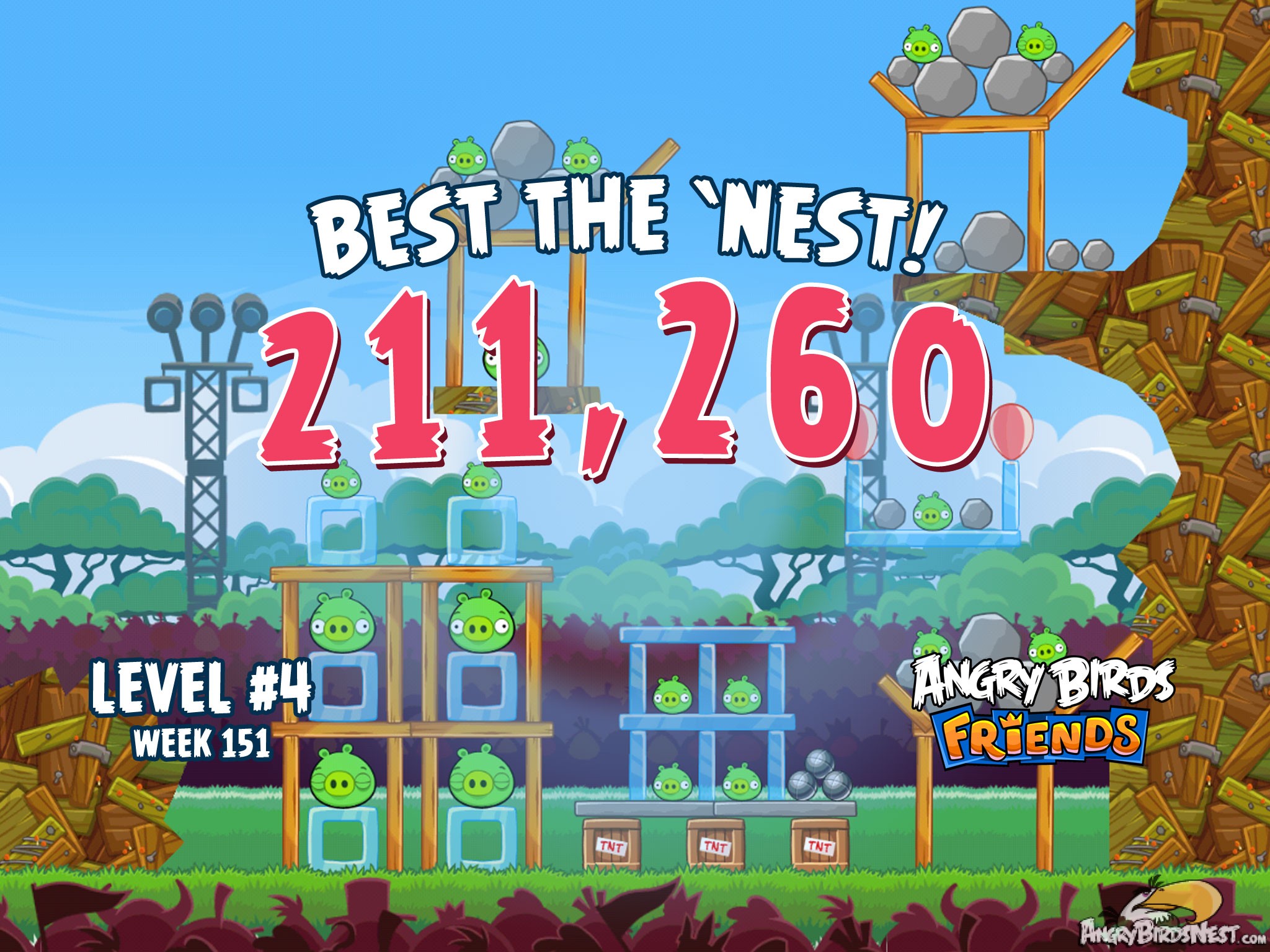 Angry Birds Friends Best the Nest Week 151 Level 4