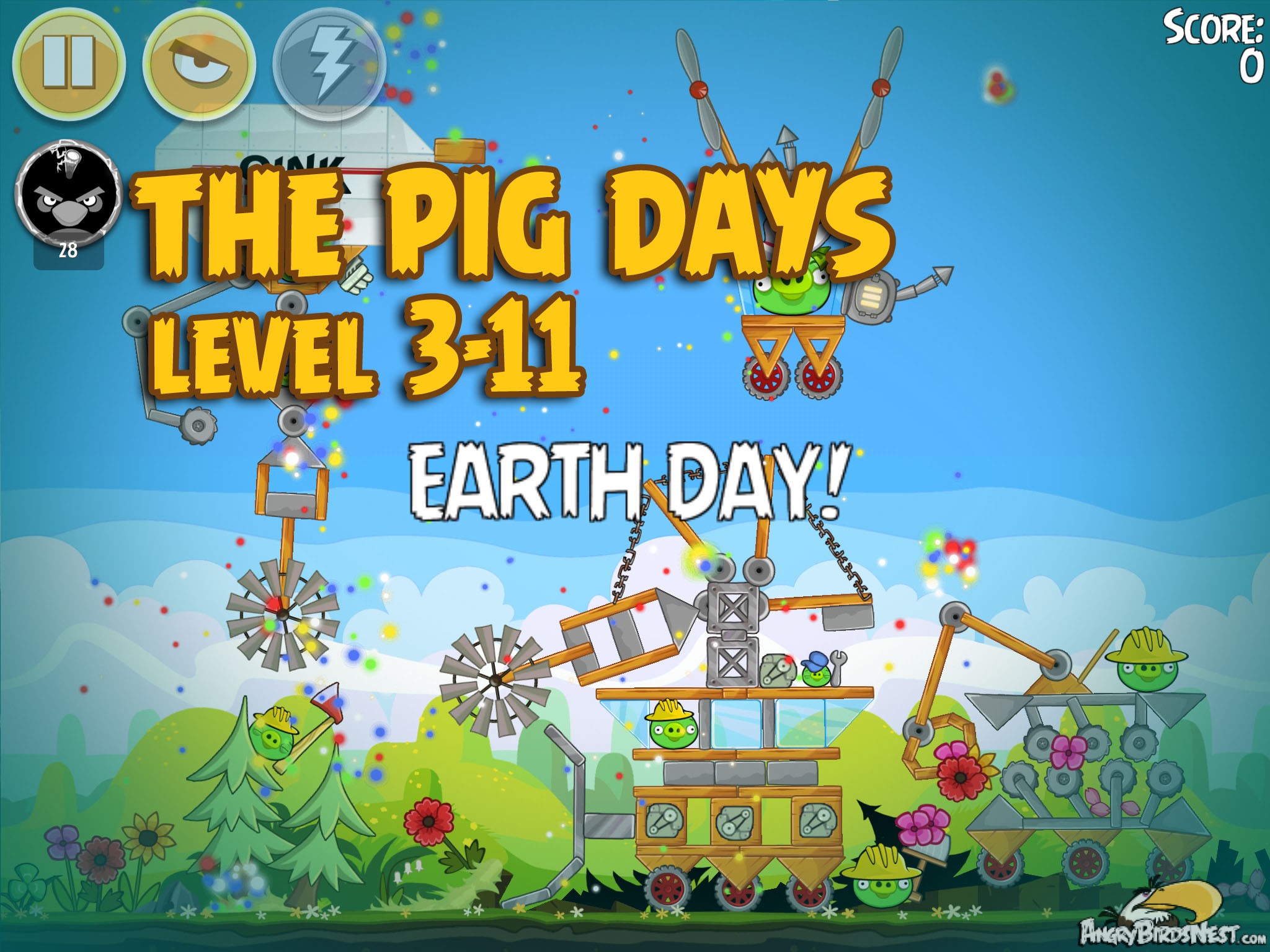 Angry Birds Seasons The Pig Days Level 3-11