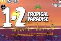 Angry Birds Seasons Tropigal Paradise Level 1-2 Walkthrough