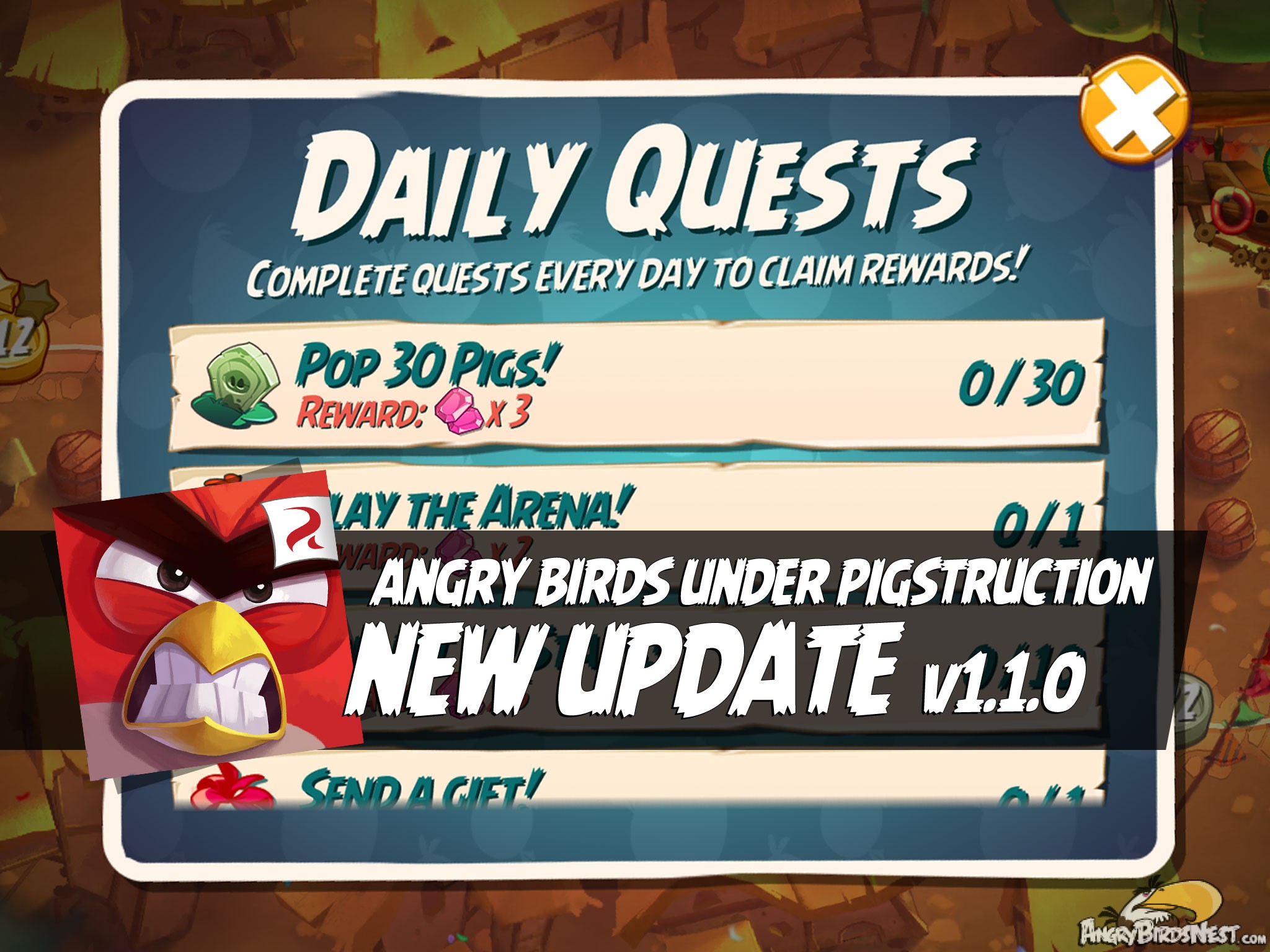 Angry Birds Under Pigstruction v110 Update Featured Image