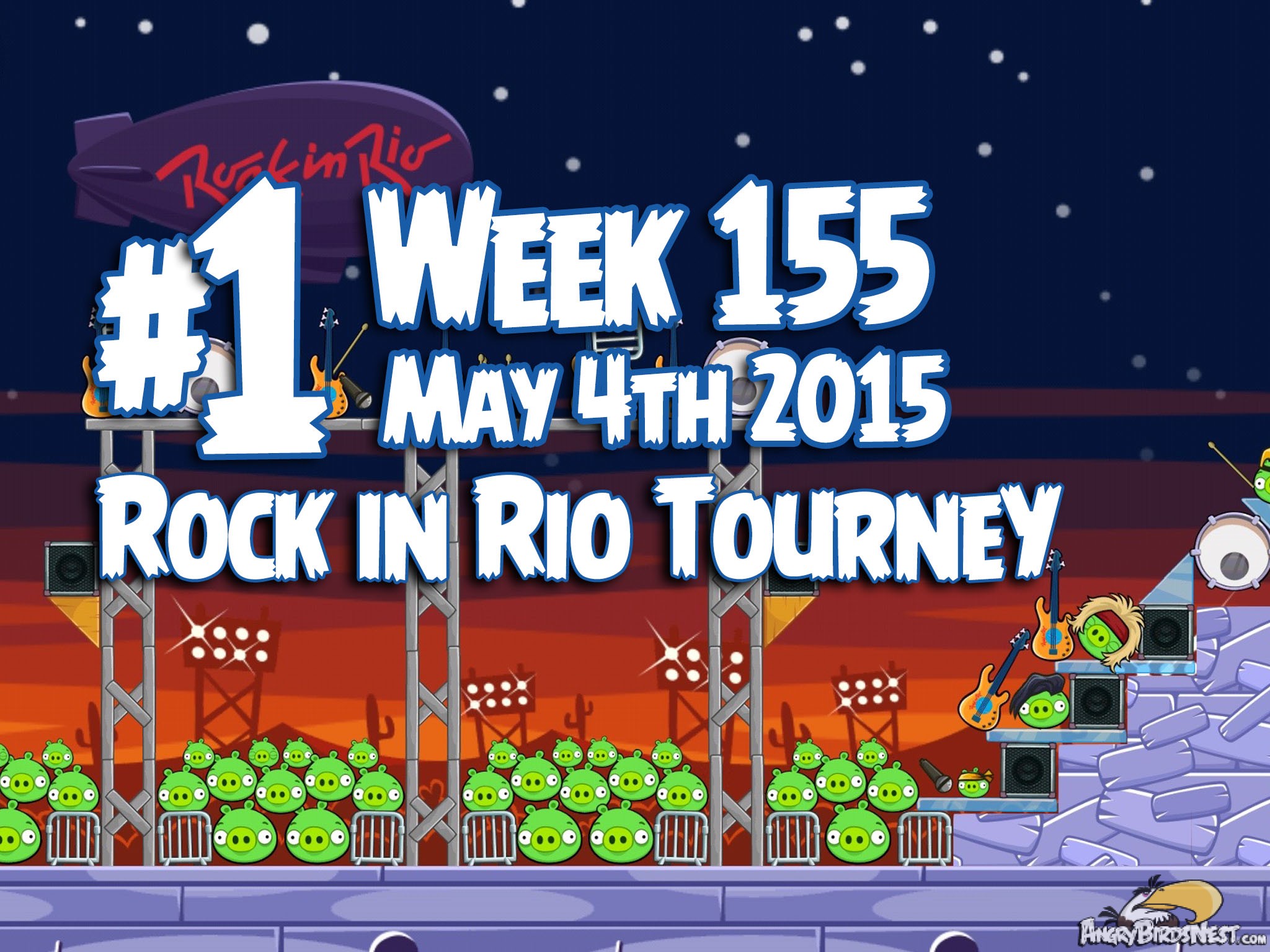 Angry Birds Friends Week 155 Rock in Rio Level 1
