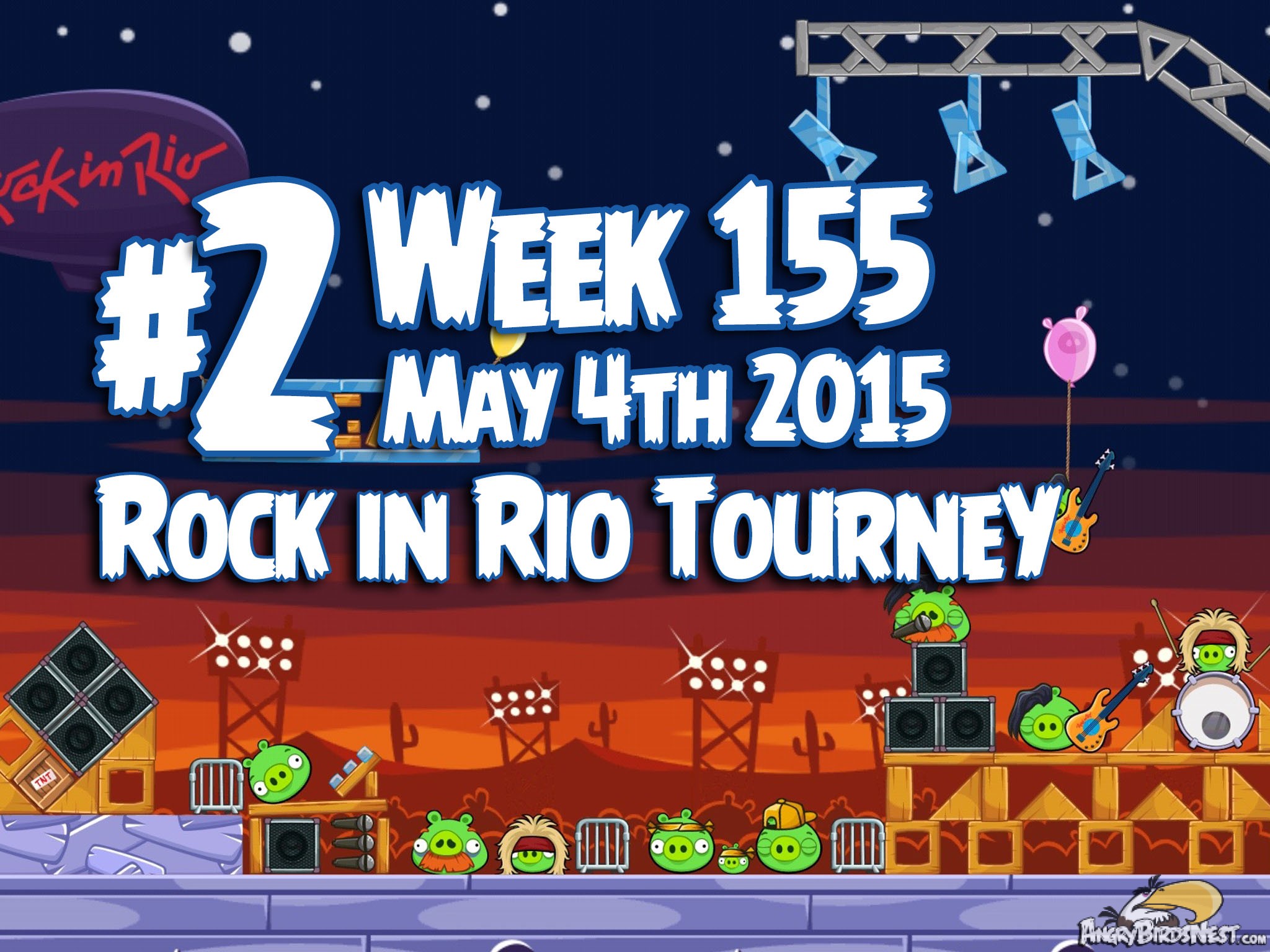 Angry Birds Friends Week 155 Rock in Rio Level 2