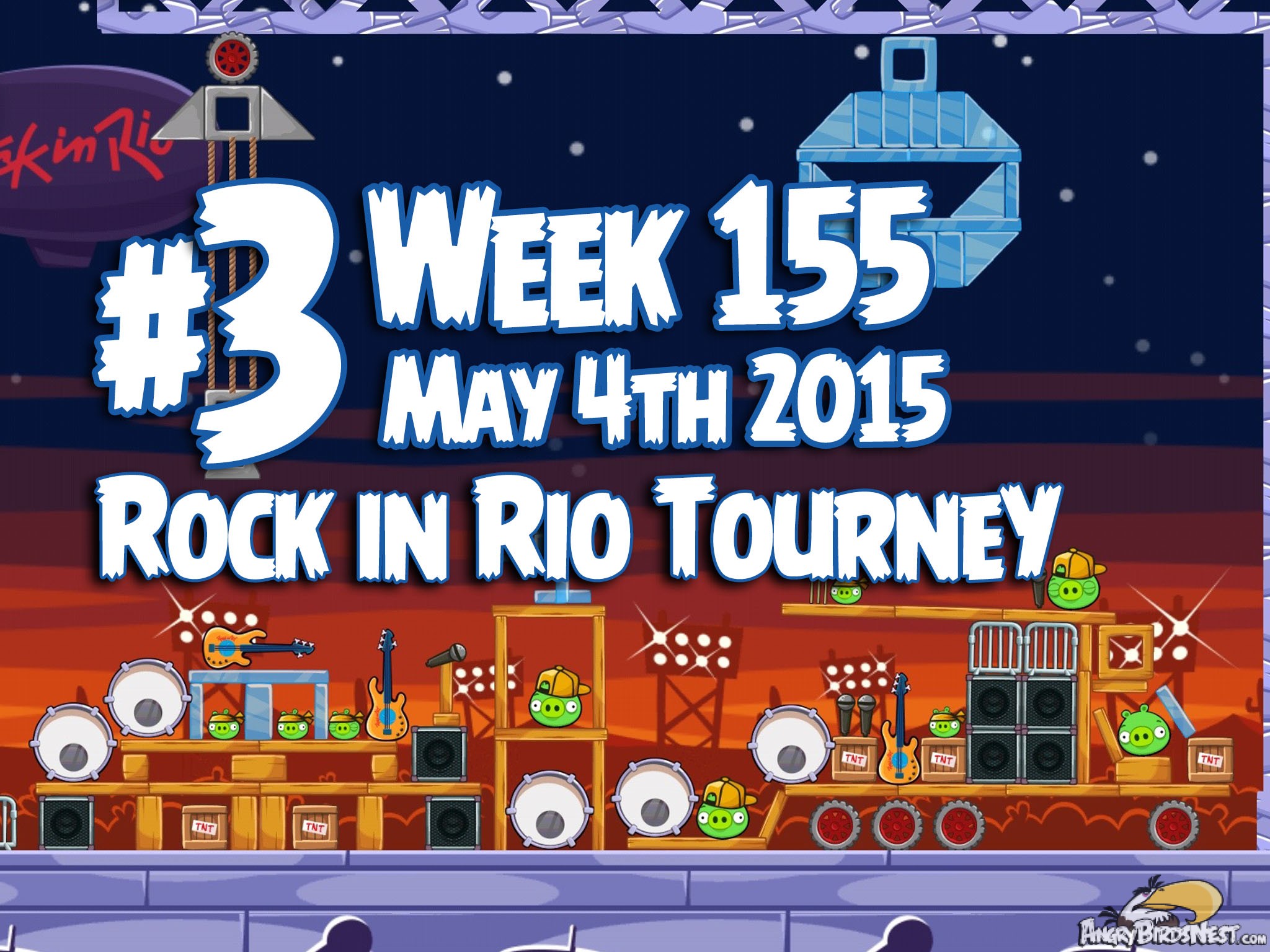 Angry Birds Friends Week 155 Rock in Rio Level 3