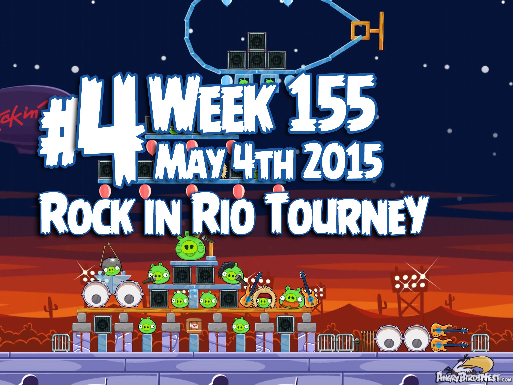 Angry Birds Friends Week 155 Rock in Rio Level 4