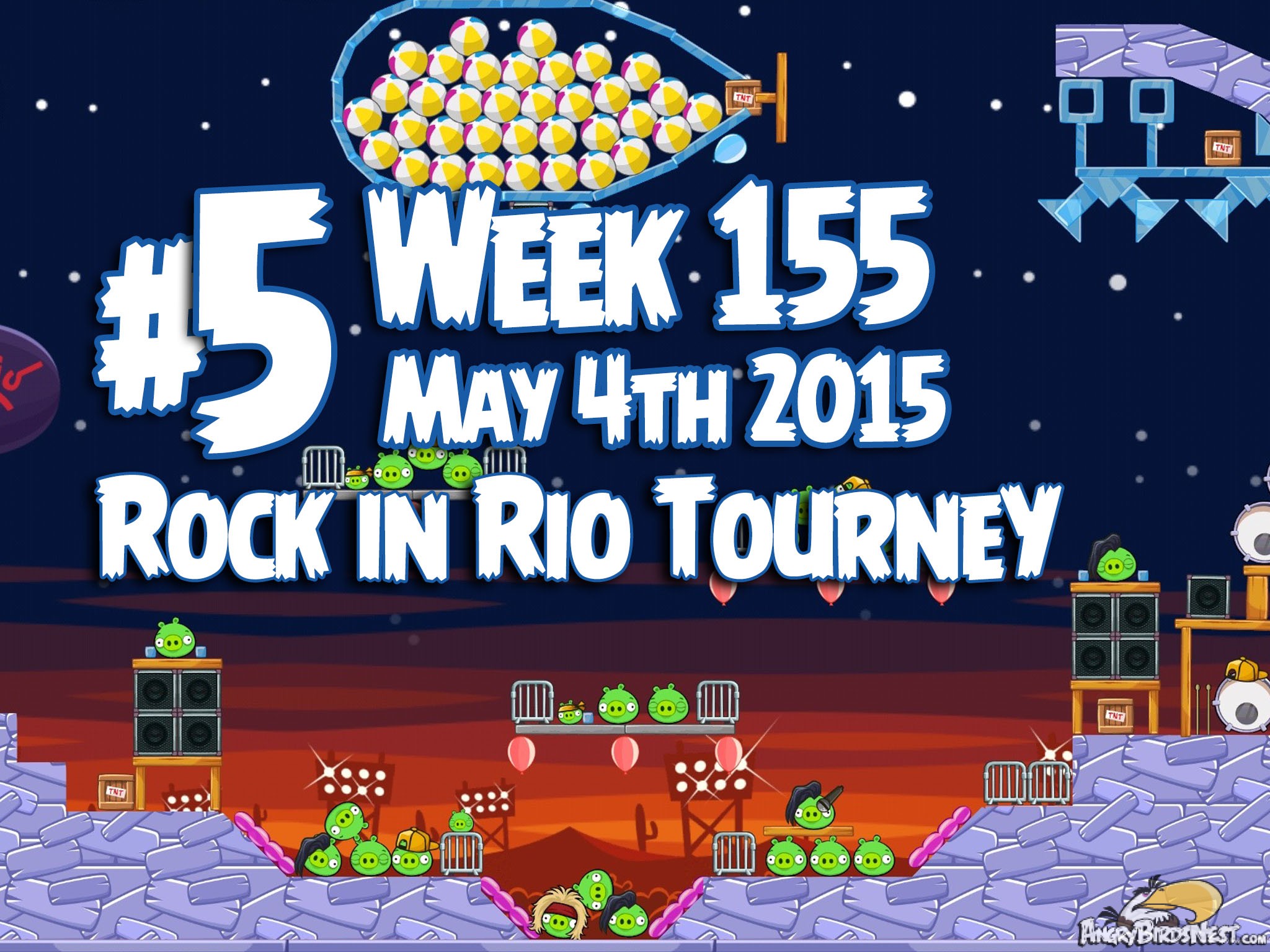 Angry Birds Friends Week 155 Rock in Rio Level 5