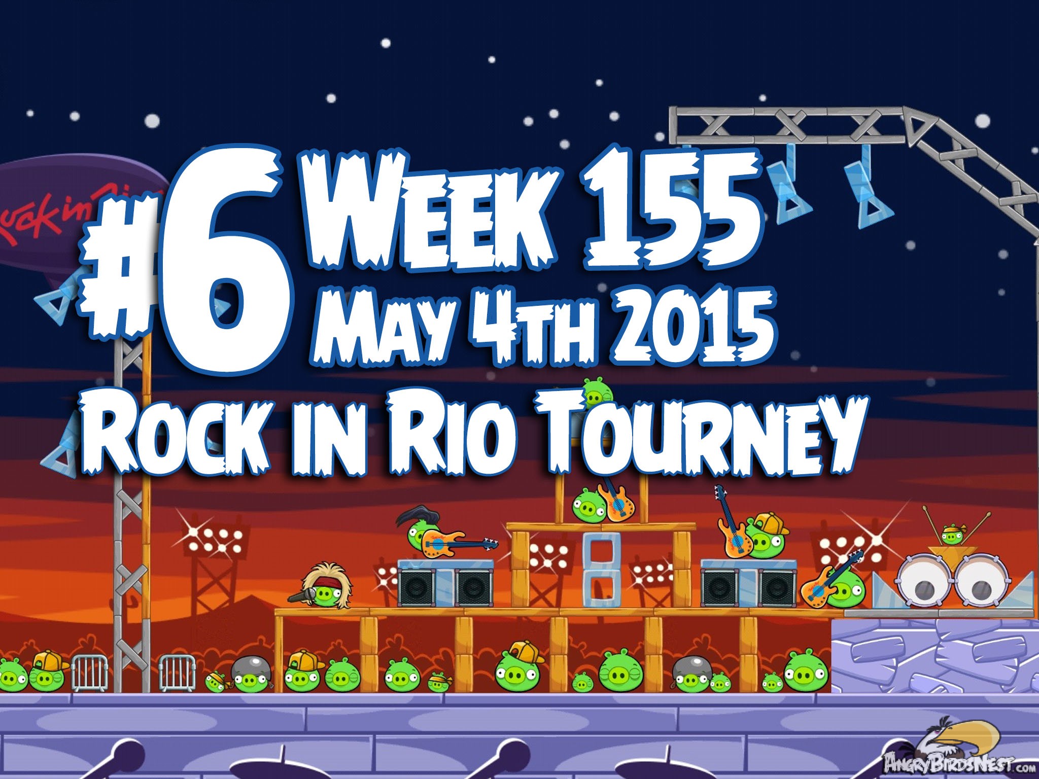 Angry Birds Friends Week 155 Rock in Rio Level 6
