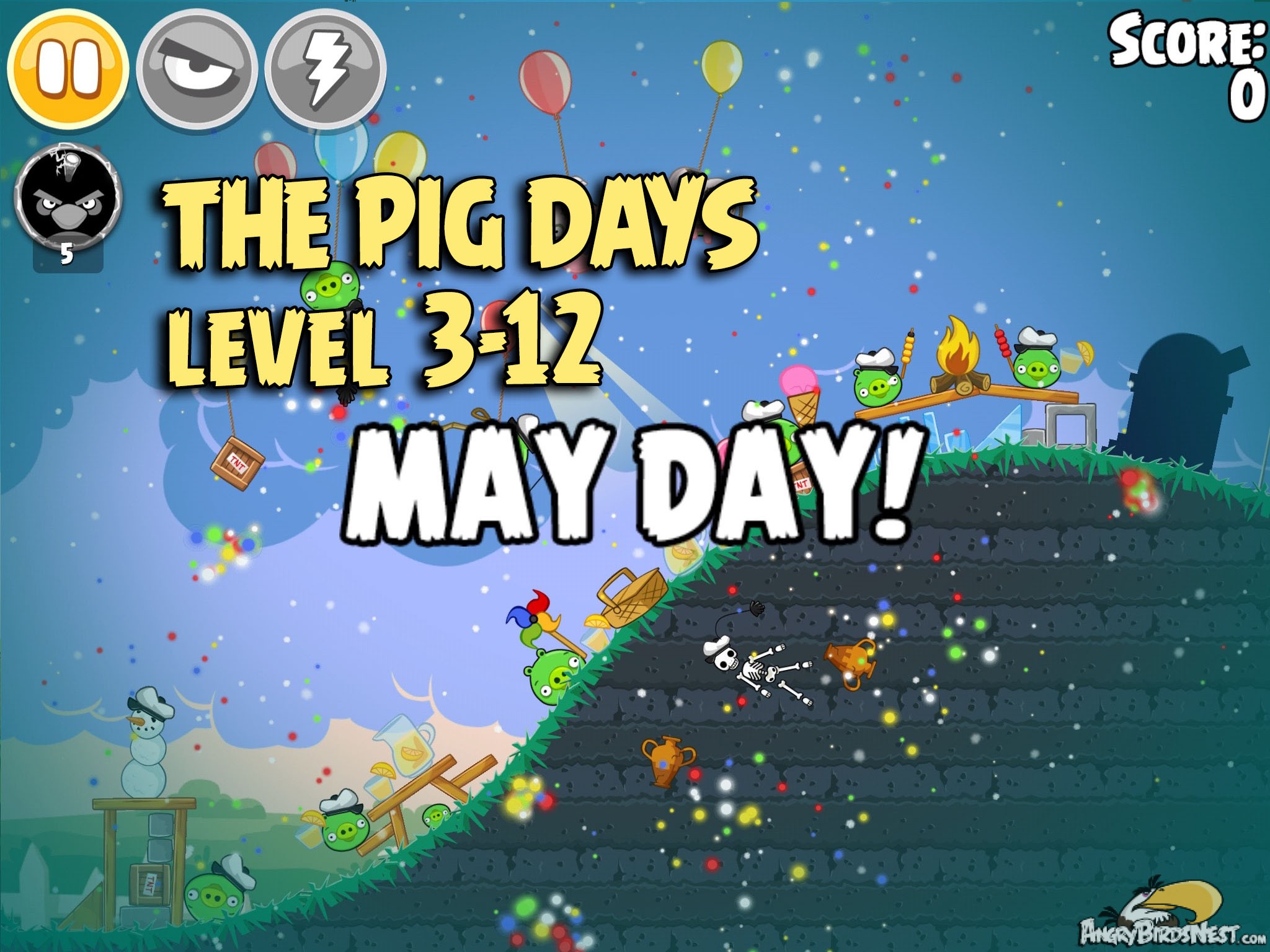 Angry Birds Seasons The Pig Days Level 3-12