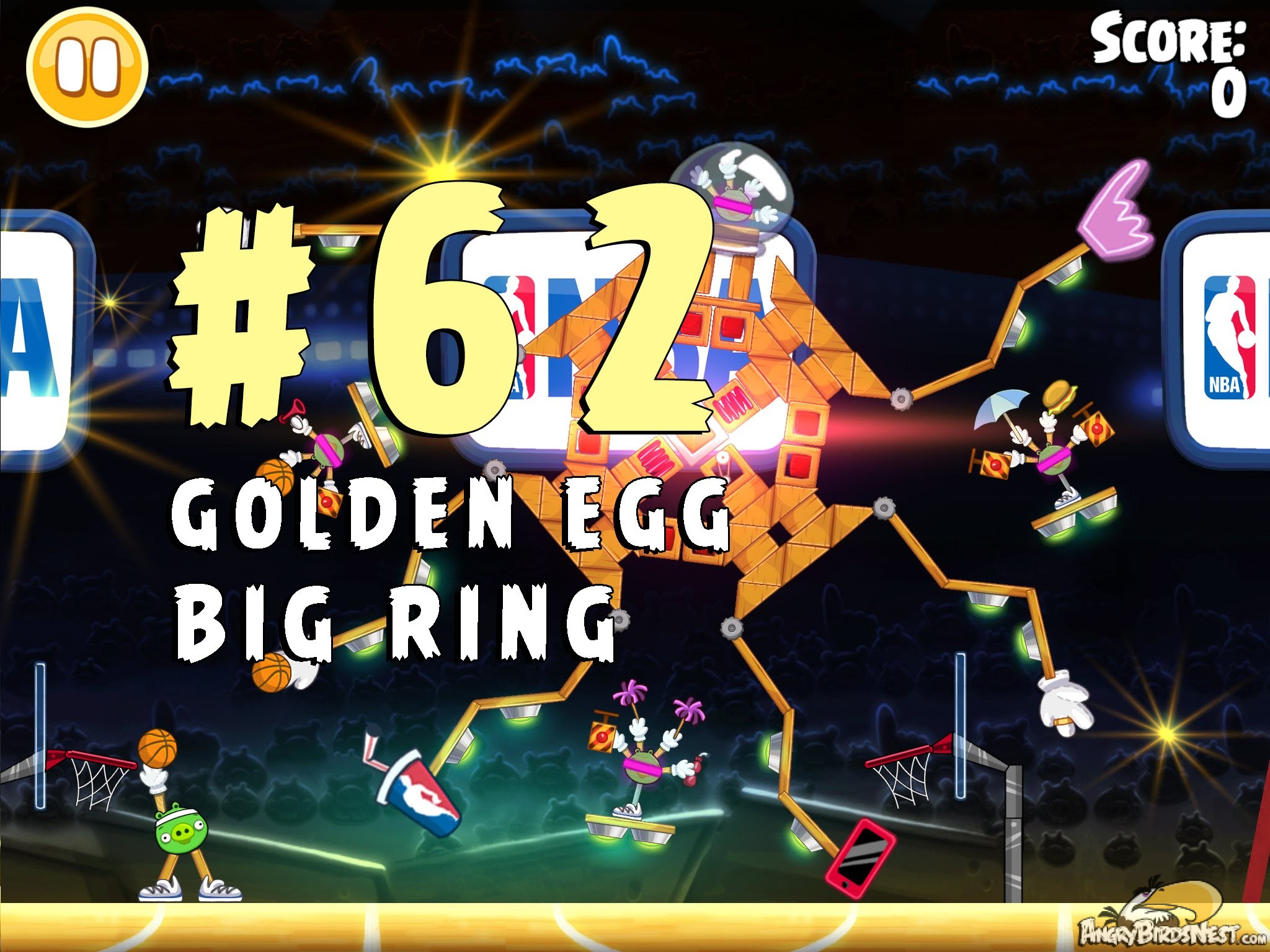 Angry Birds Seasons Golden Egg Number 62 Champions Ring