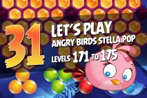 Angry Birds Stella Pop Levels 171 to 175 Walkthroughs
