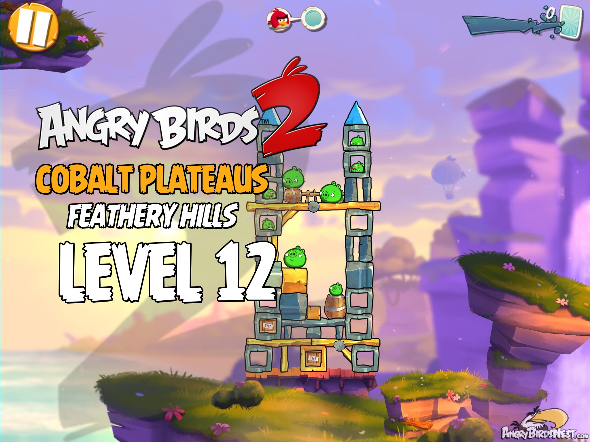 Angry Birds 2 Cobalt Plateaus Feathery Hills Level 12
