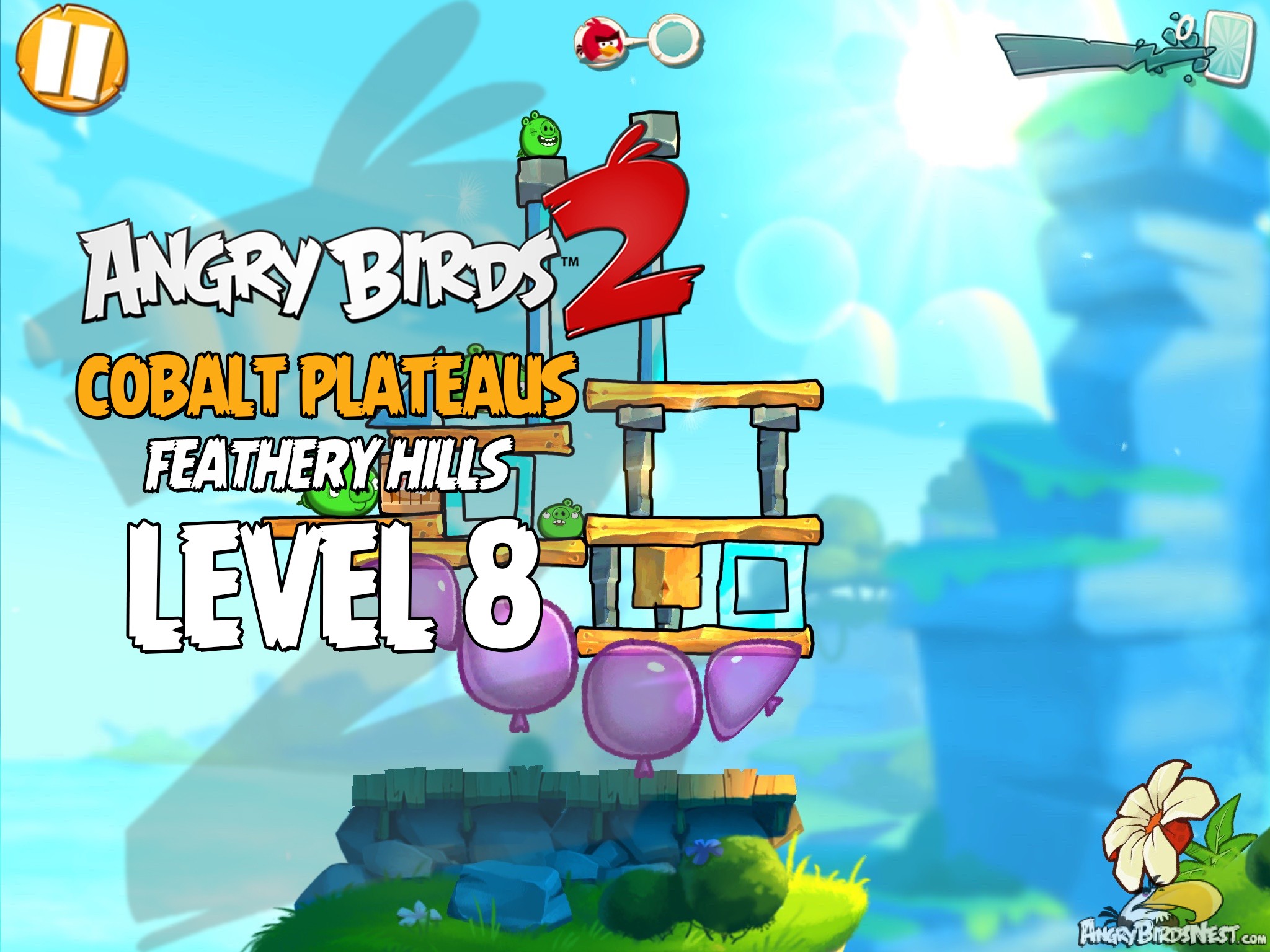 Angry Birds 2 Cobalt Plateaus Feathery Hills Level 8