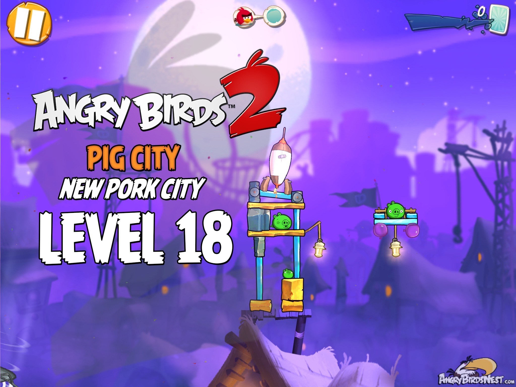 Angry Birds 2 Pig City New Pork City Level 18