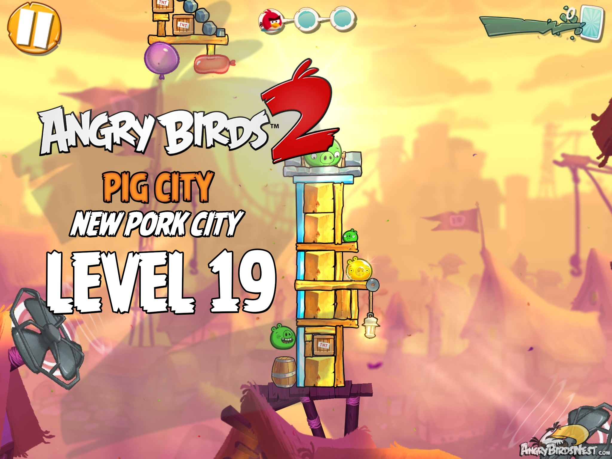 Angry Birds 2 Pig City New Pork City Level 19
