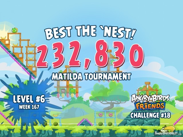 Angry Birds Friends Best the Nest Week 167 Level 6