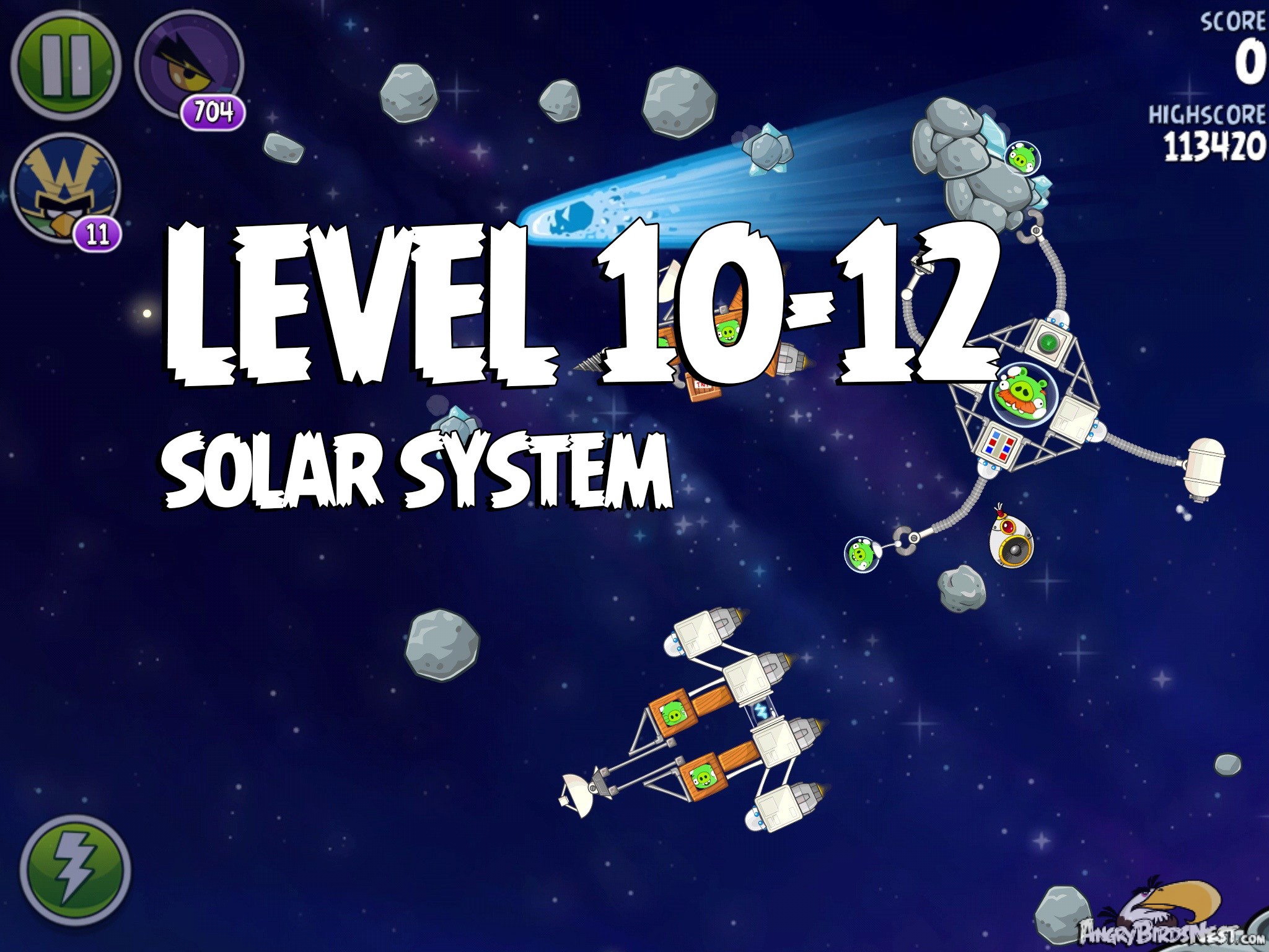 Angry Birds Space Solar Sytem Level 10-12