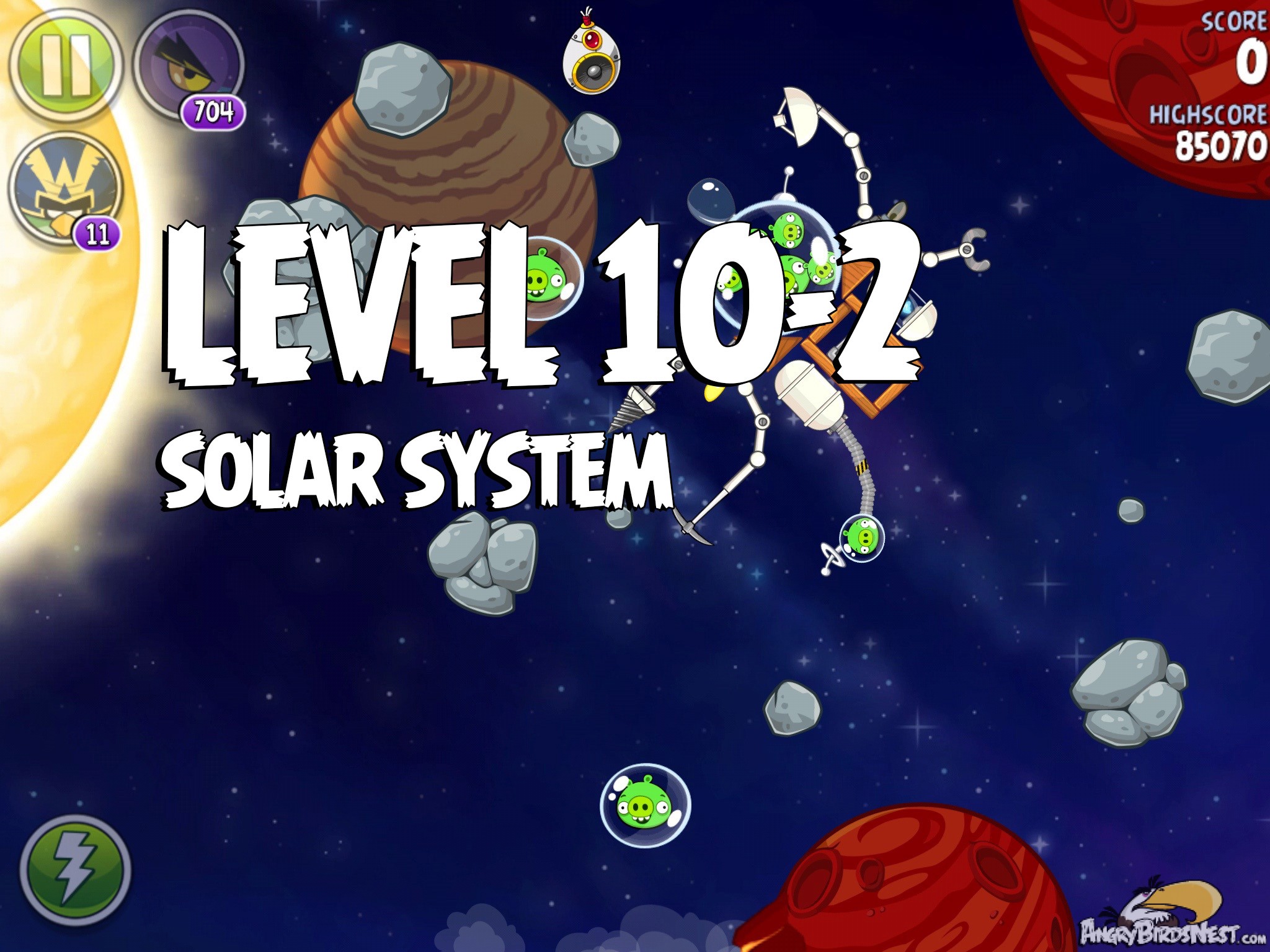 Angry Birds Space Solar Sytem Level 10-2
